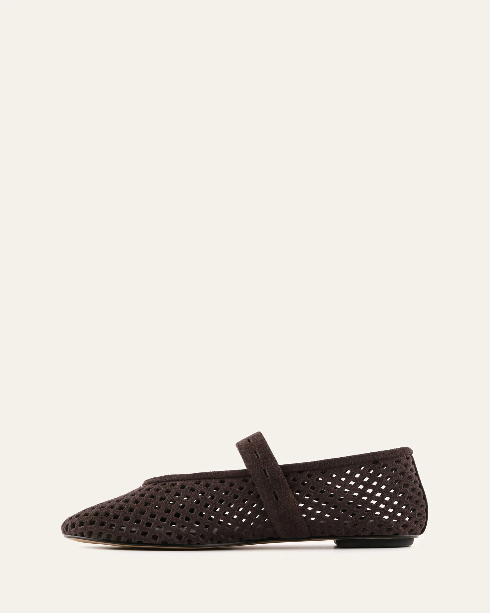 GINGER BALLET FLATS BITTER CHOC SUEDE - Image 7