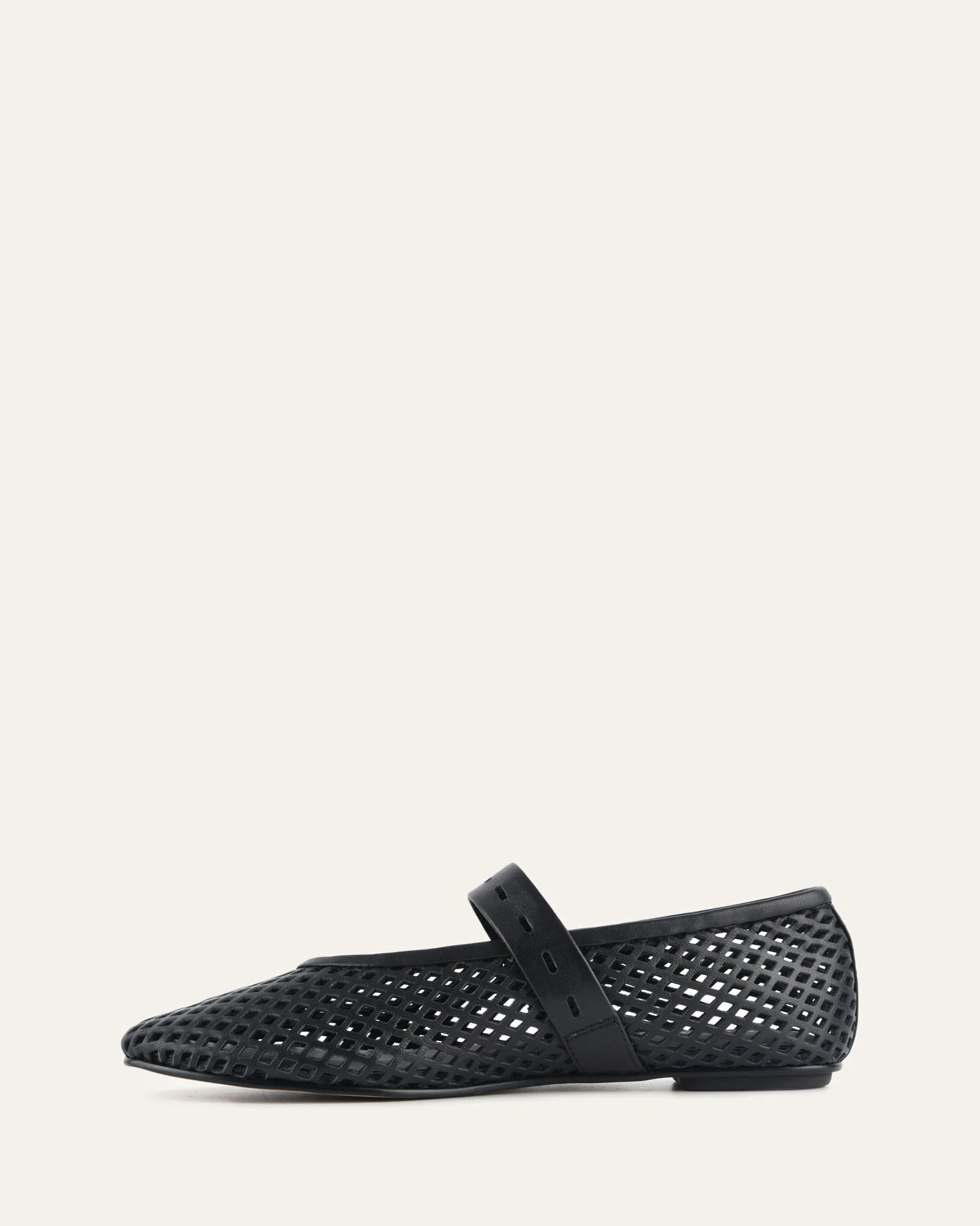 GINGER BALLET FLATS BLACK LEATHER - Image 6