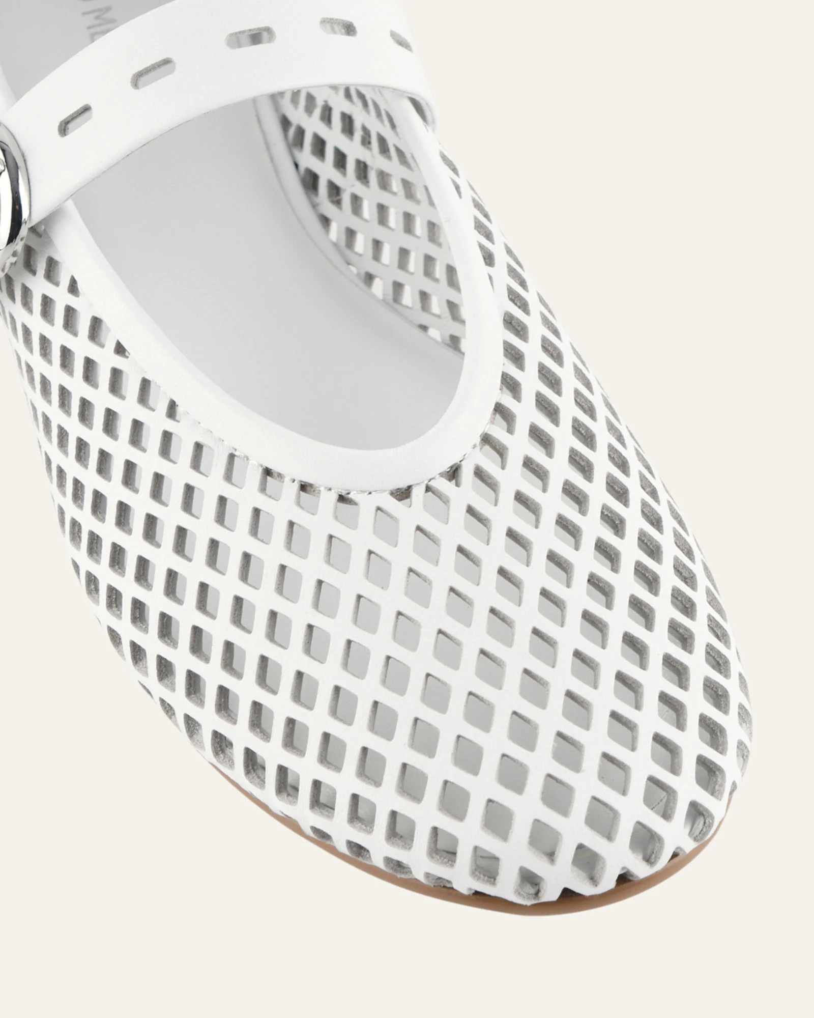 GINGER BALLET FLATS WHITE LEATHER - Image 4