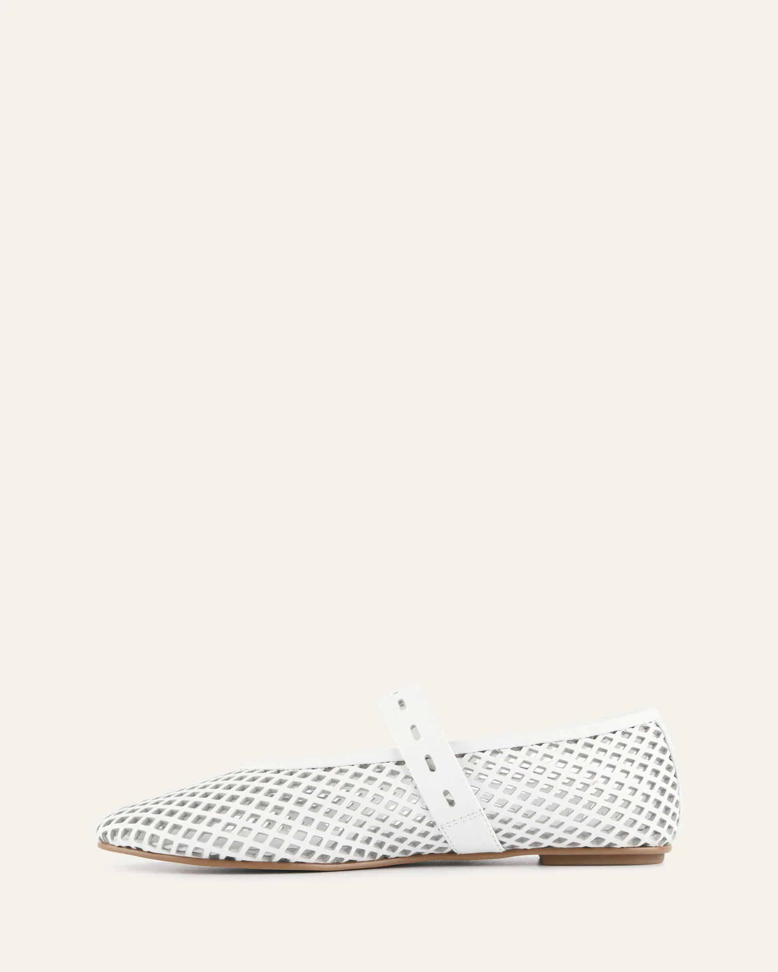 GINGER BALLET FLATS WHITE LEATHER - Image 6