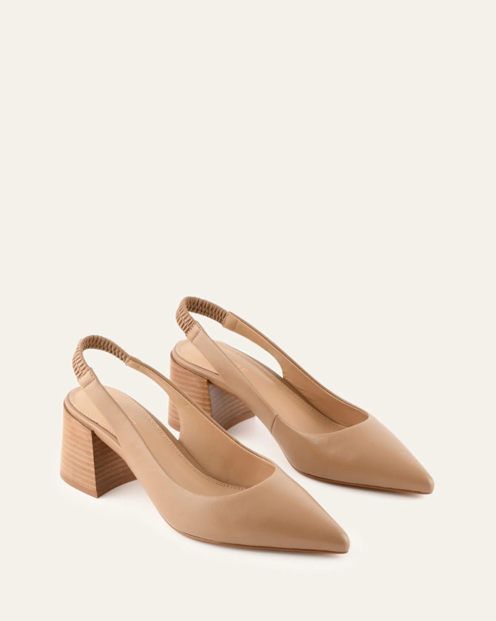 GLIDE MID HEELS TAN LEATHER - Image 3
