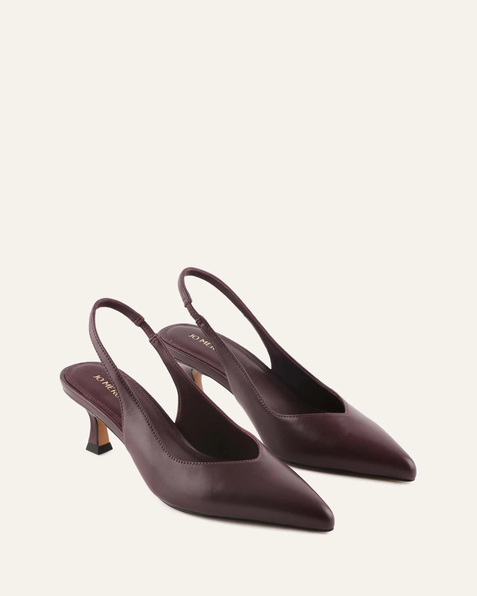 GRACIE LOW HEELS MERLOT LEATHER - Image 2