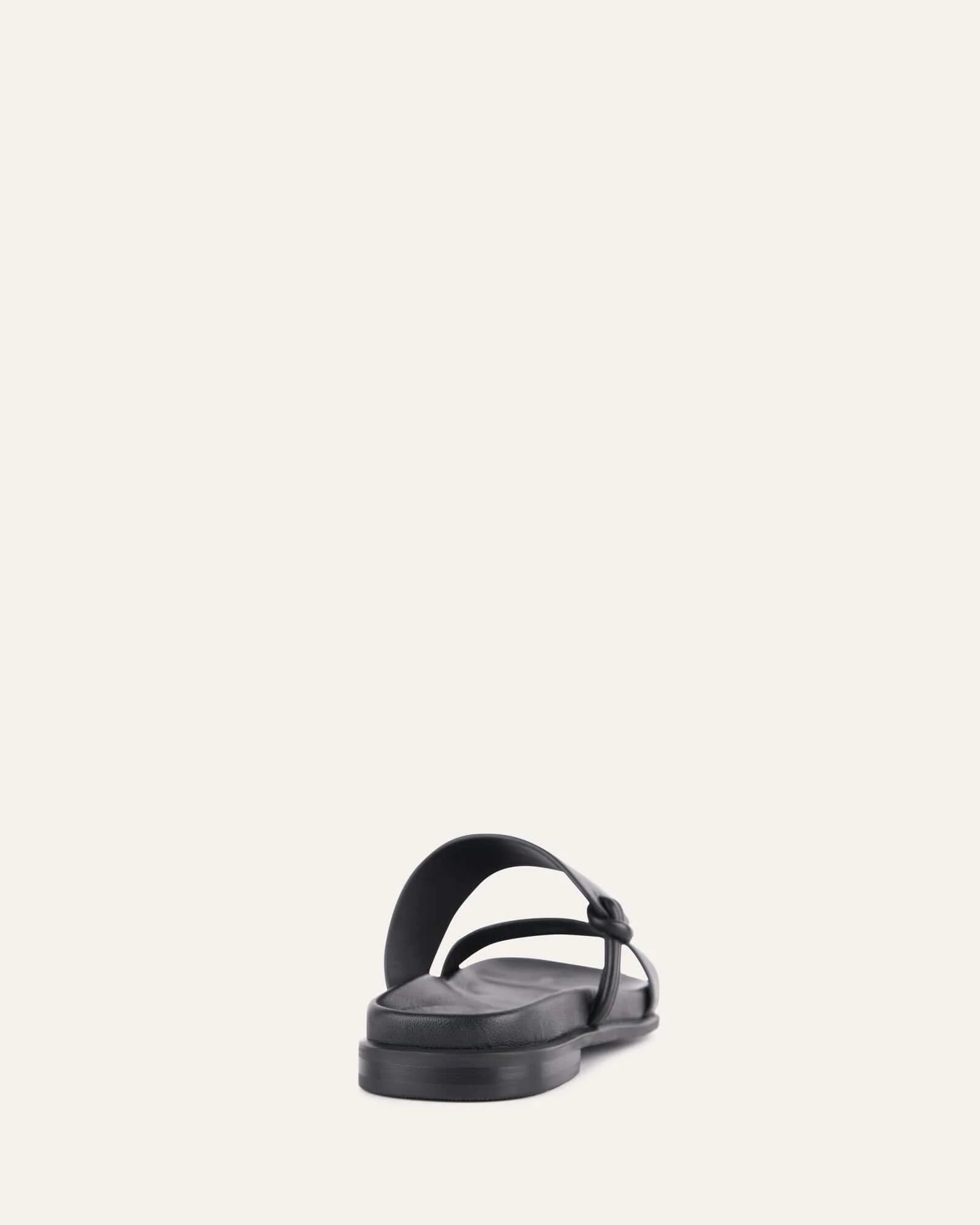HAYES FLAT SANDALS BLACK LEATHER - Image 5