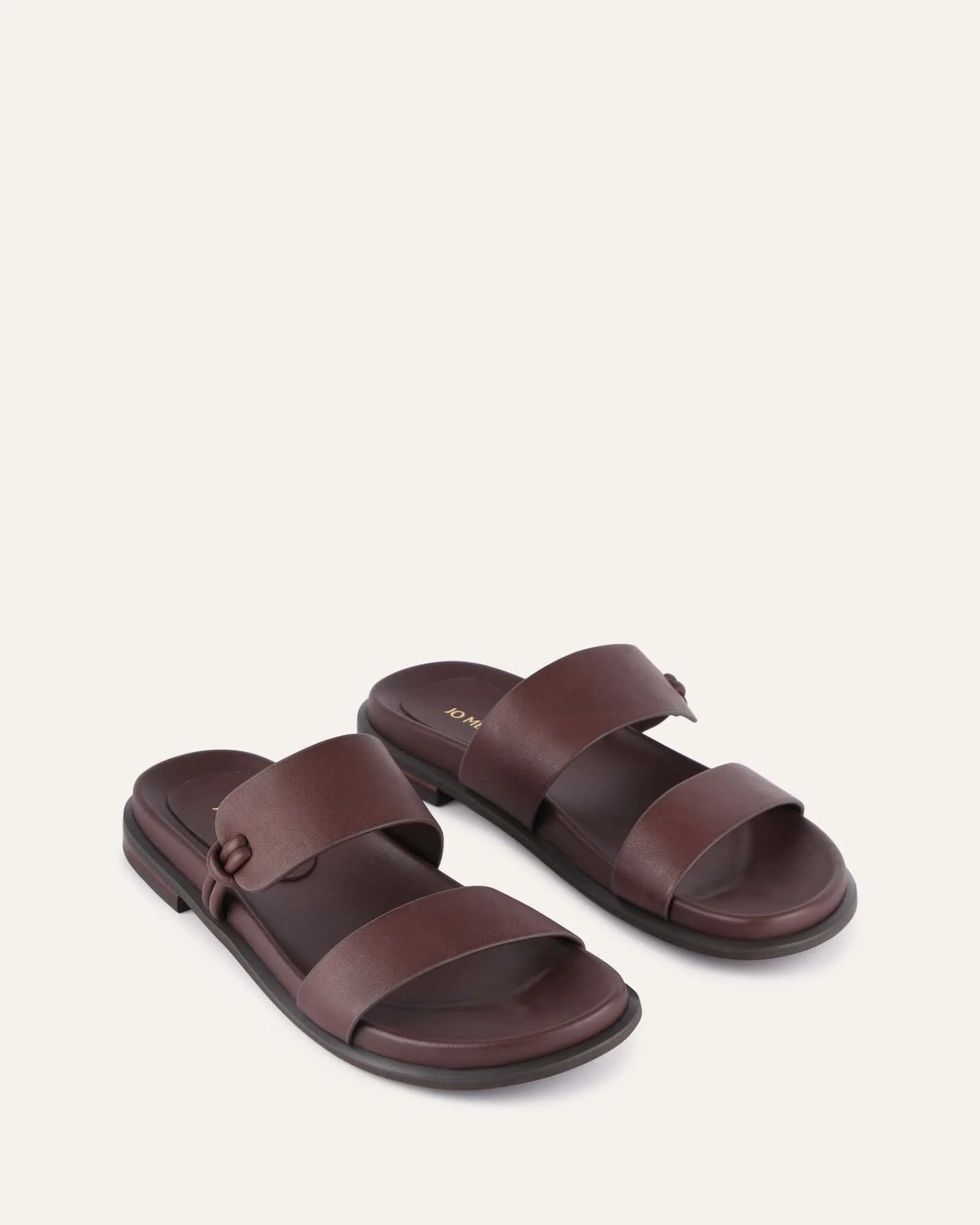 HAYES FLAT SANDALS BROWN LEATHER - Image 3