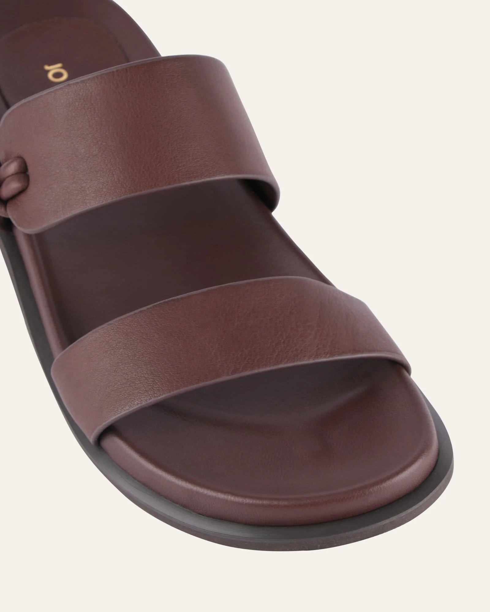 HAYES FLAT SANDALS BROWN LEATHER - Image 4