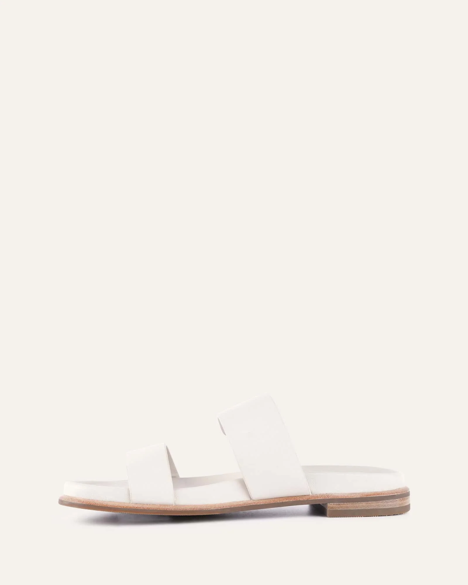 HAYES FLAT SANDALS OFF WHITE LEATHER - Image 6