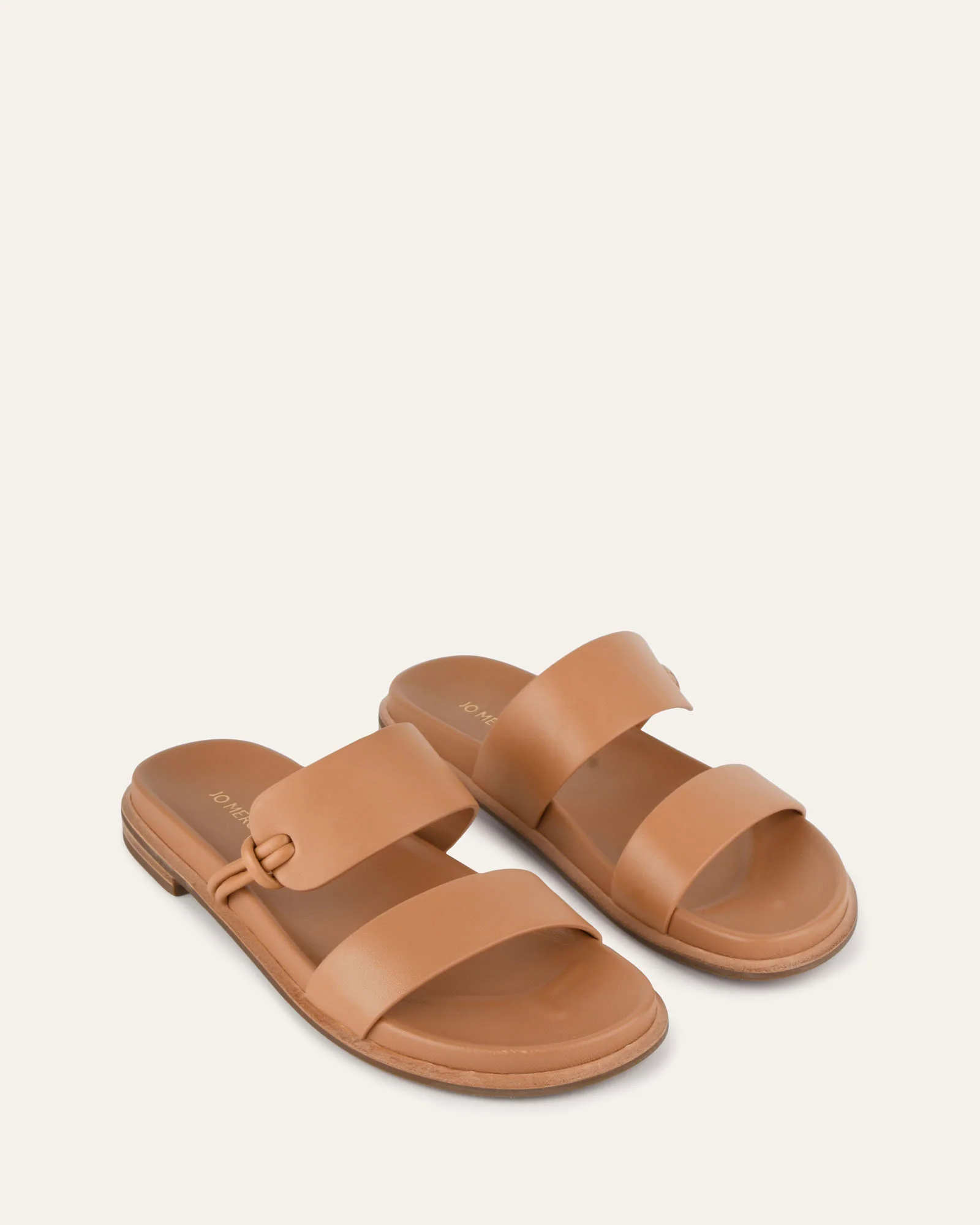 HAYES FLAT SANDALS TOFFEE LEATHER - Image 3