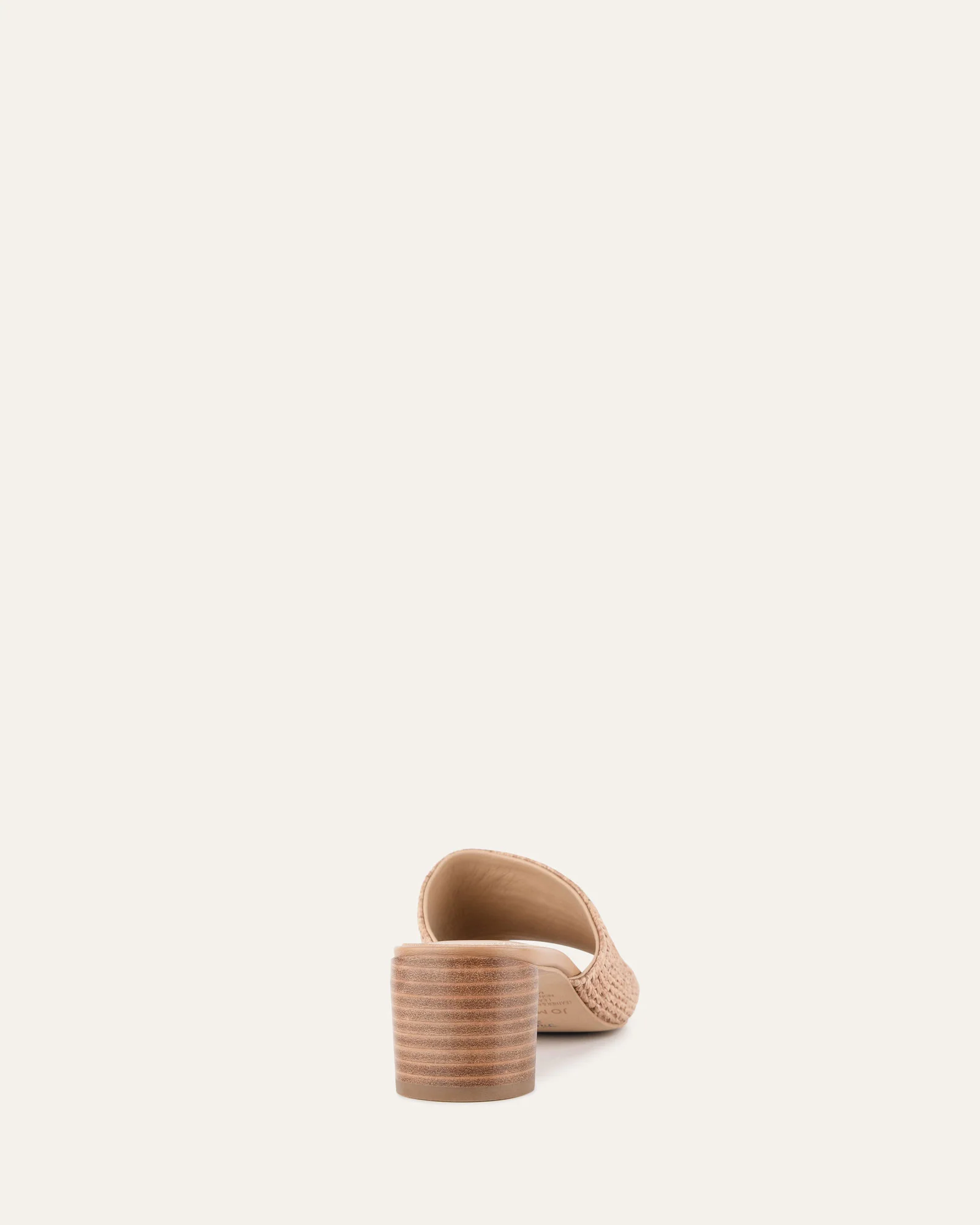 HERBIE MID HEEL SANDALS TAN RAFFIA - Image 6