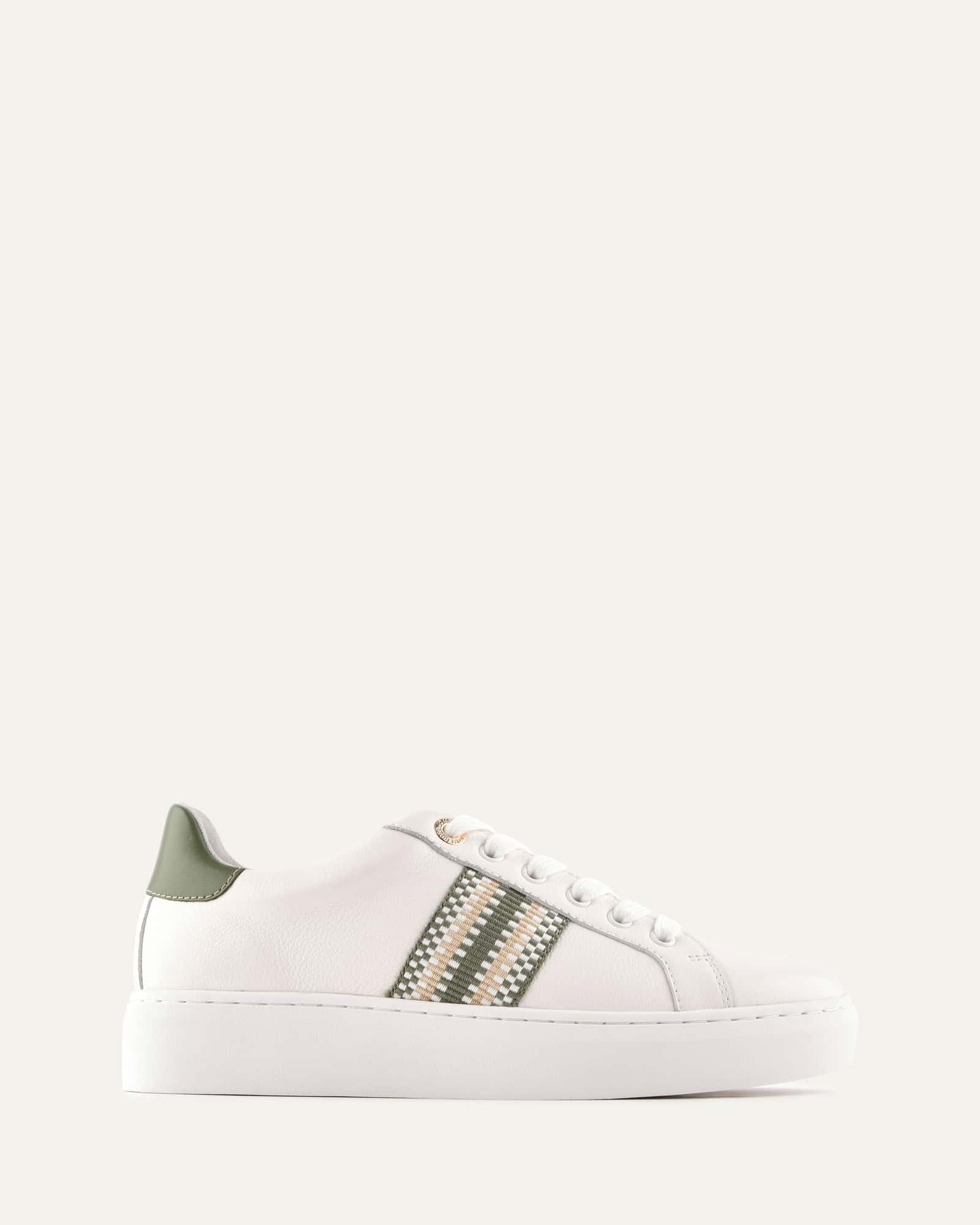 HOLLY SNEAKERS WHITE/SAGE LEATHER