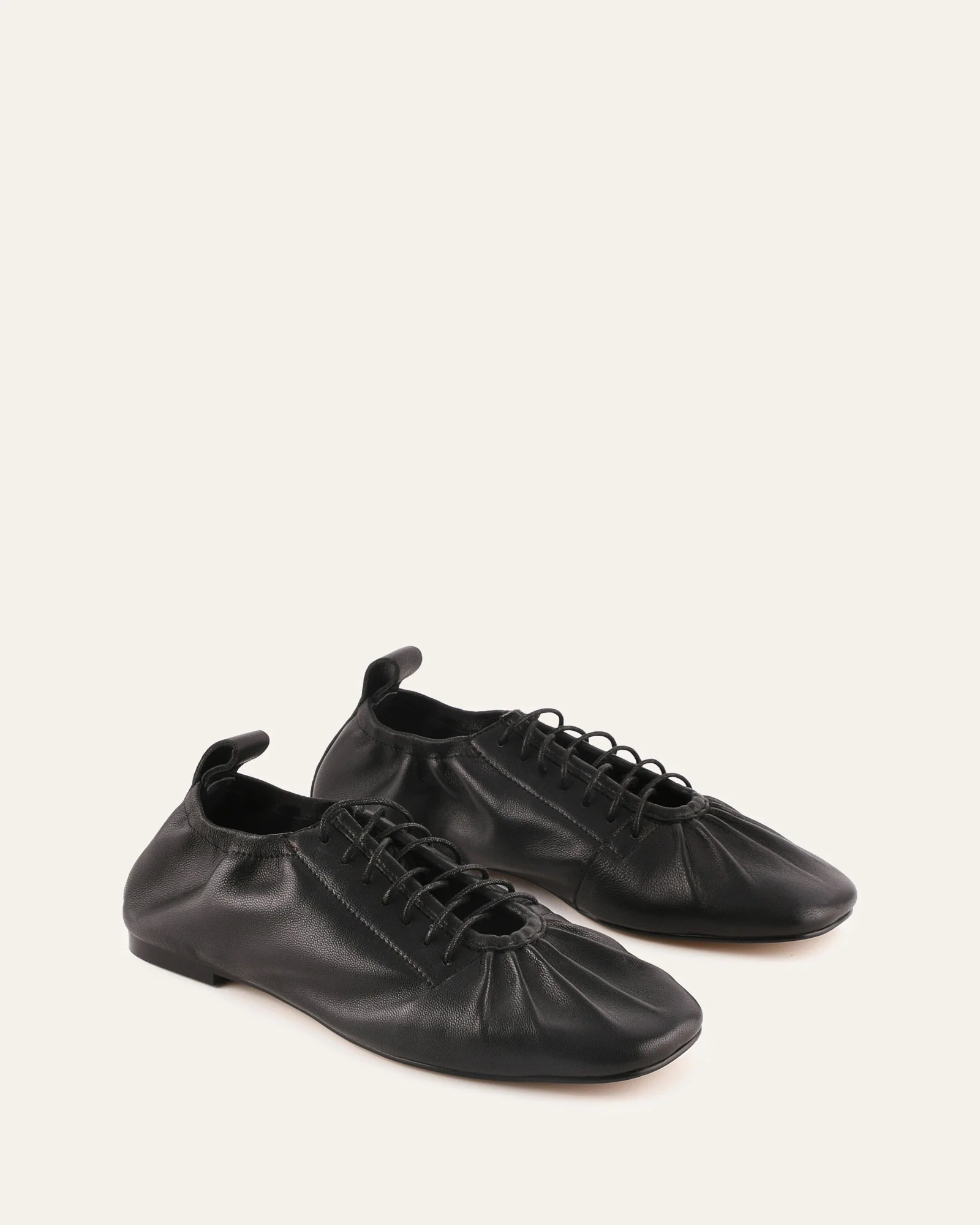 HUNTER CASUAL FLATS BLACK LEATHER - Image 3