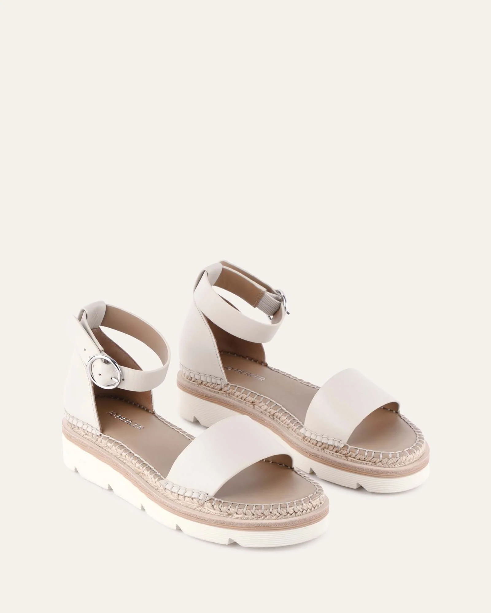IVY FLAT SANDALS OFF WHITE LEATHER - Image 3