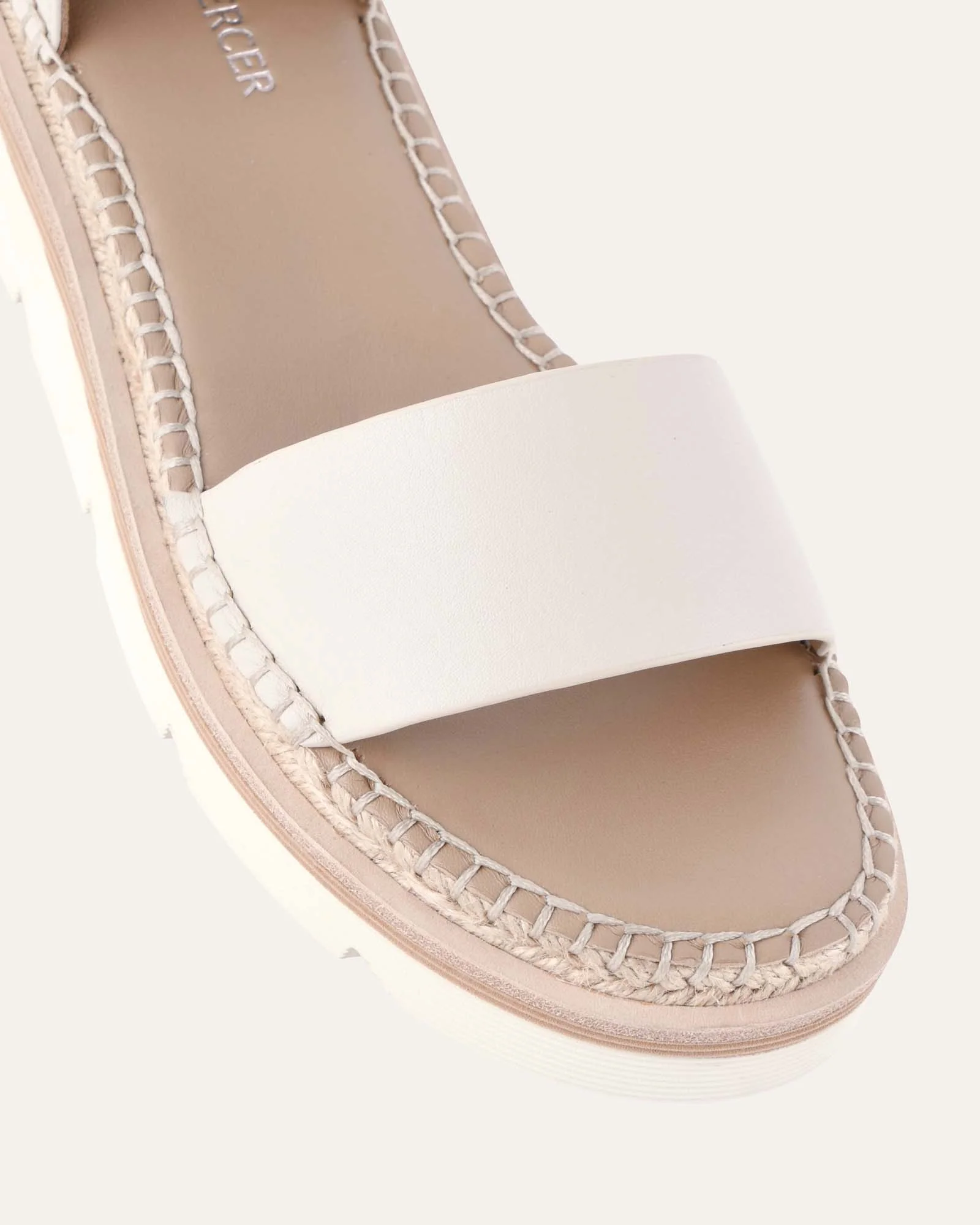 IVY FLAT SANDALS OFF WHITE LEATHER - Image 4