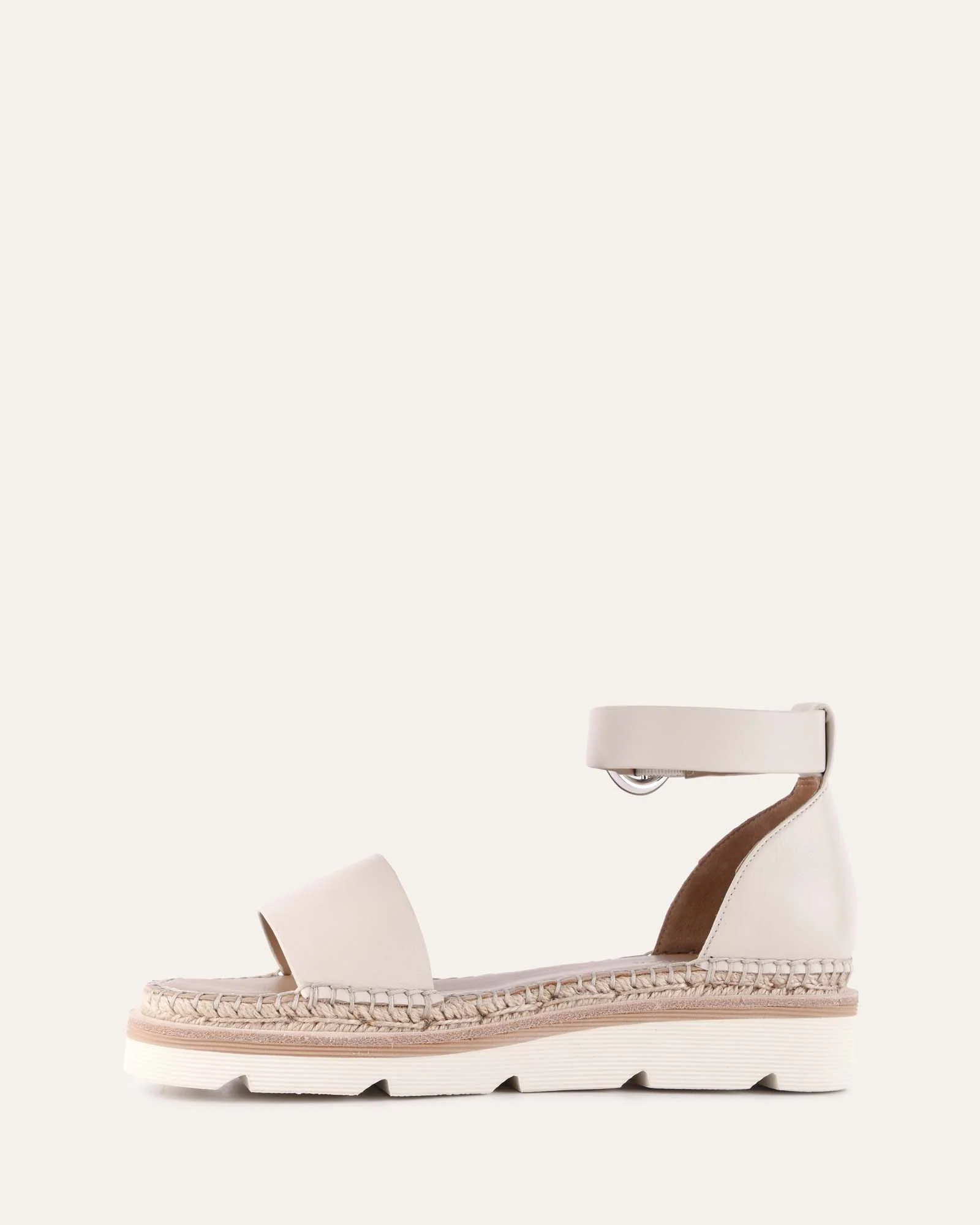 IVY FLAT SANDALS OFF WHITE LEATHER - Image 6