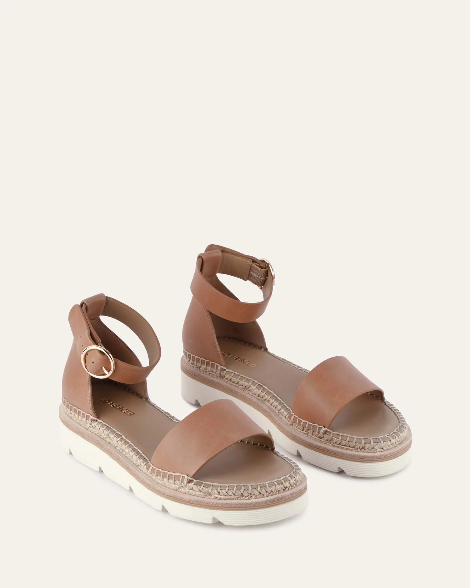 IVY FLAT SANDALS TAN LEATHER - Image 3
