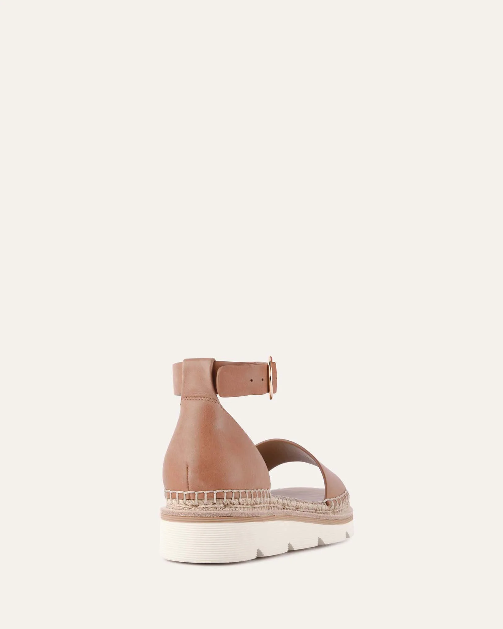 IVY FLAT SANDALS TAN LEATHER - Image 5