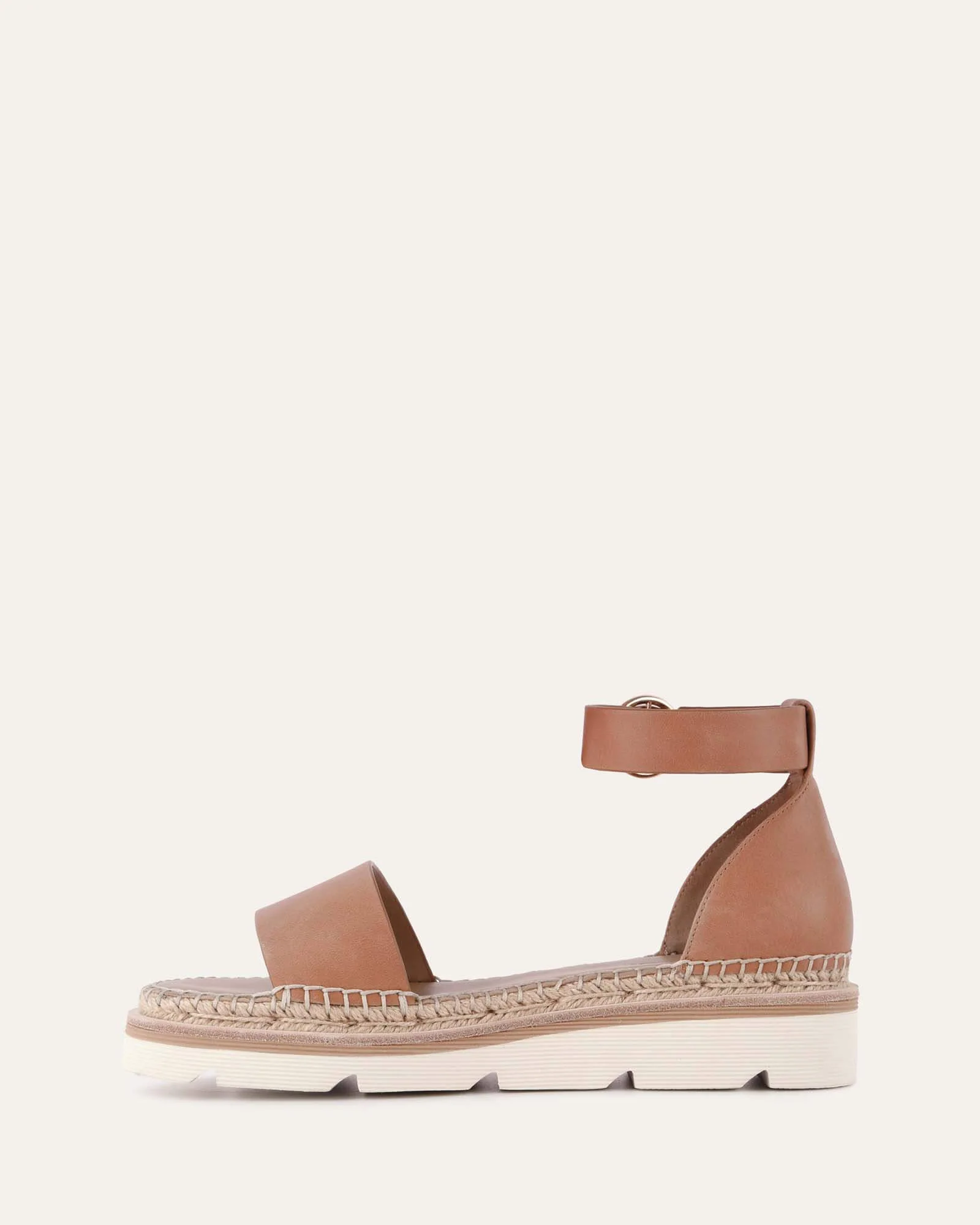 IVY FLAT SANDALS TAN LEATHER - Image 6