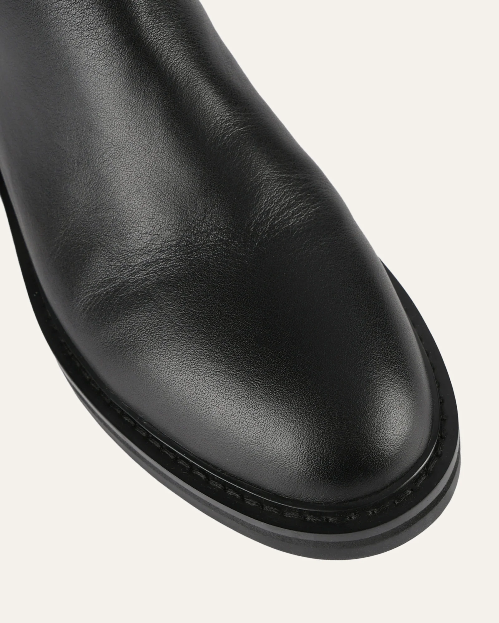 JAIDA KNEE BOOTS BLACK LEATHER - Image 4