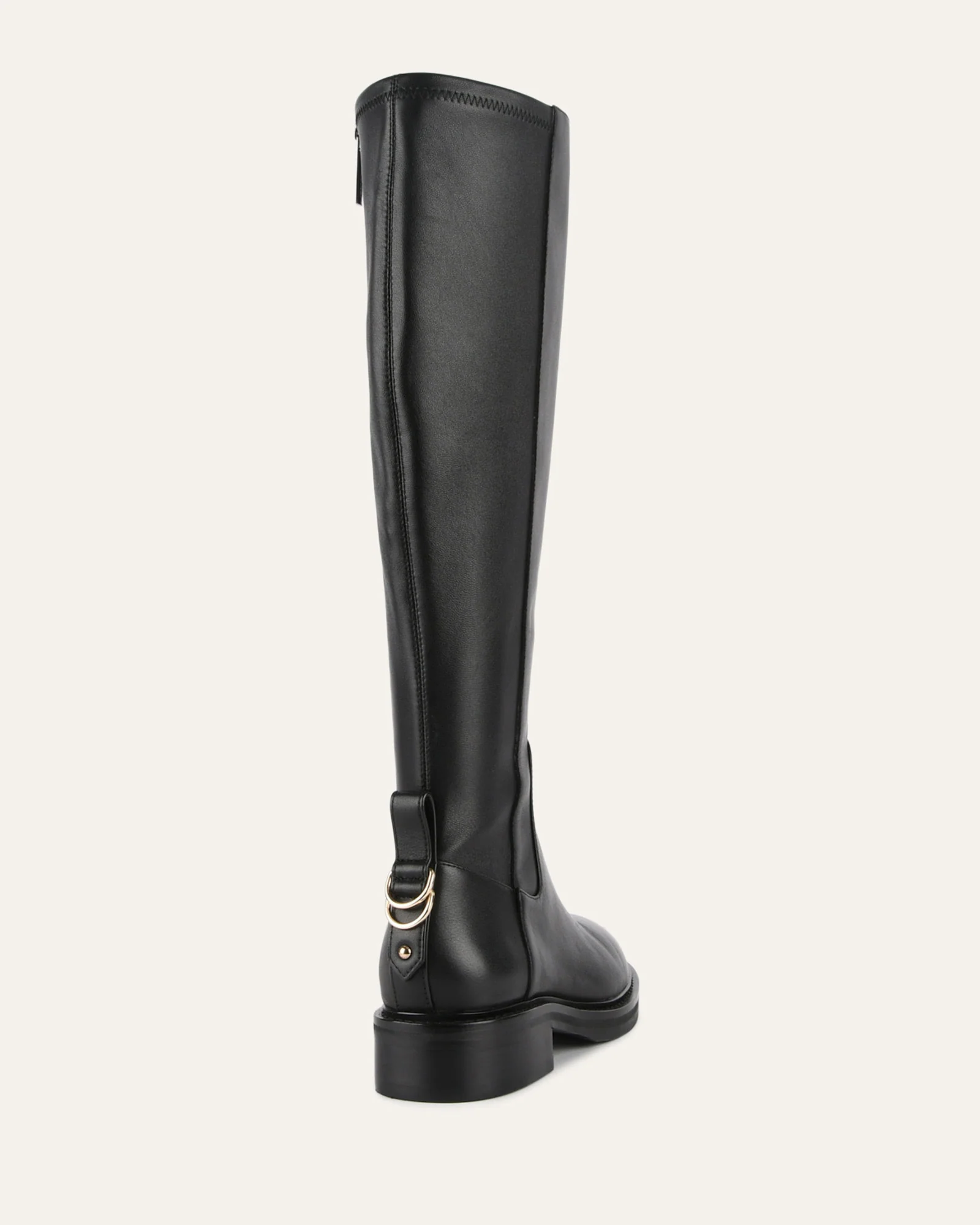 JAIDA KNEE BOOTS BLACK LEATHER - Image 5