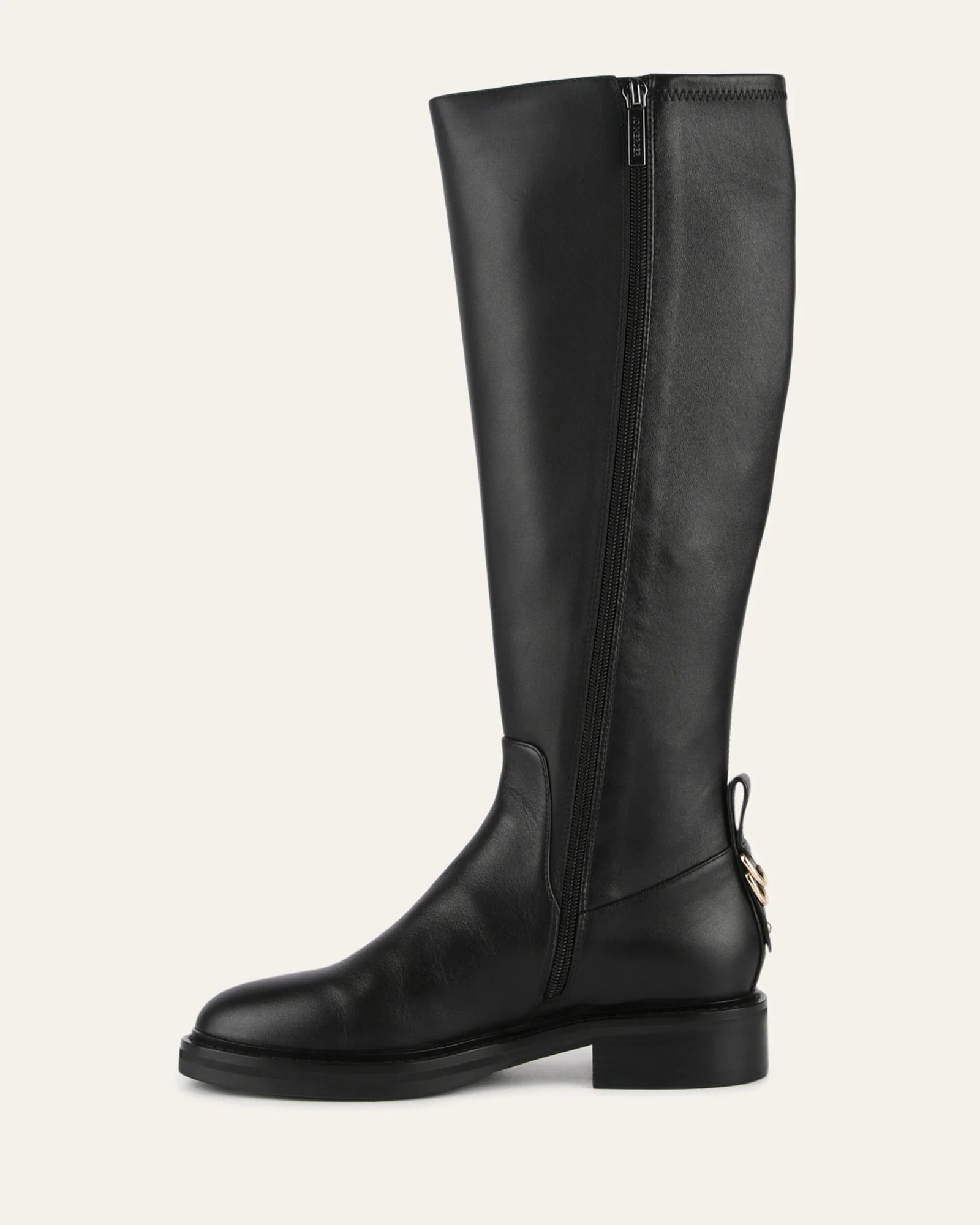 JAIDA KNEE BOOTS BLACK LEATHER - Image 6