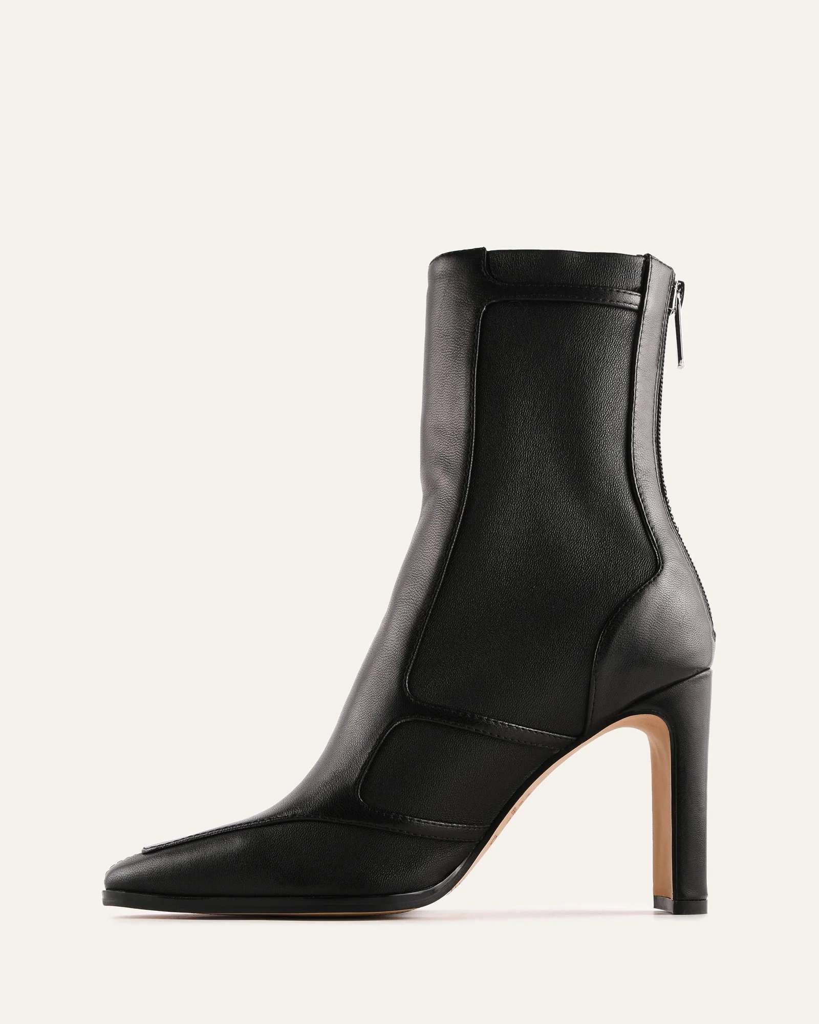 JAIMEE HIGH ANKLE BOOTS BLACK LEATHER - Image 5