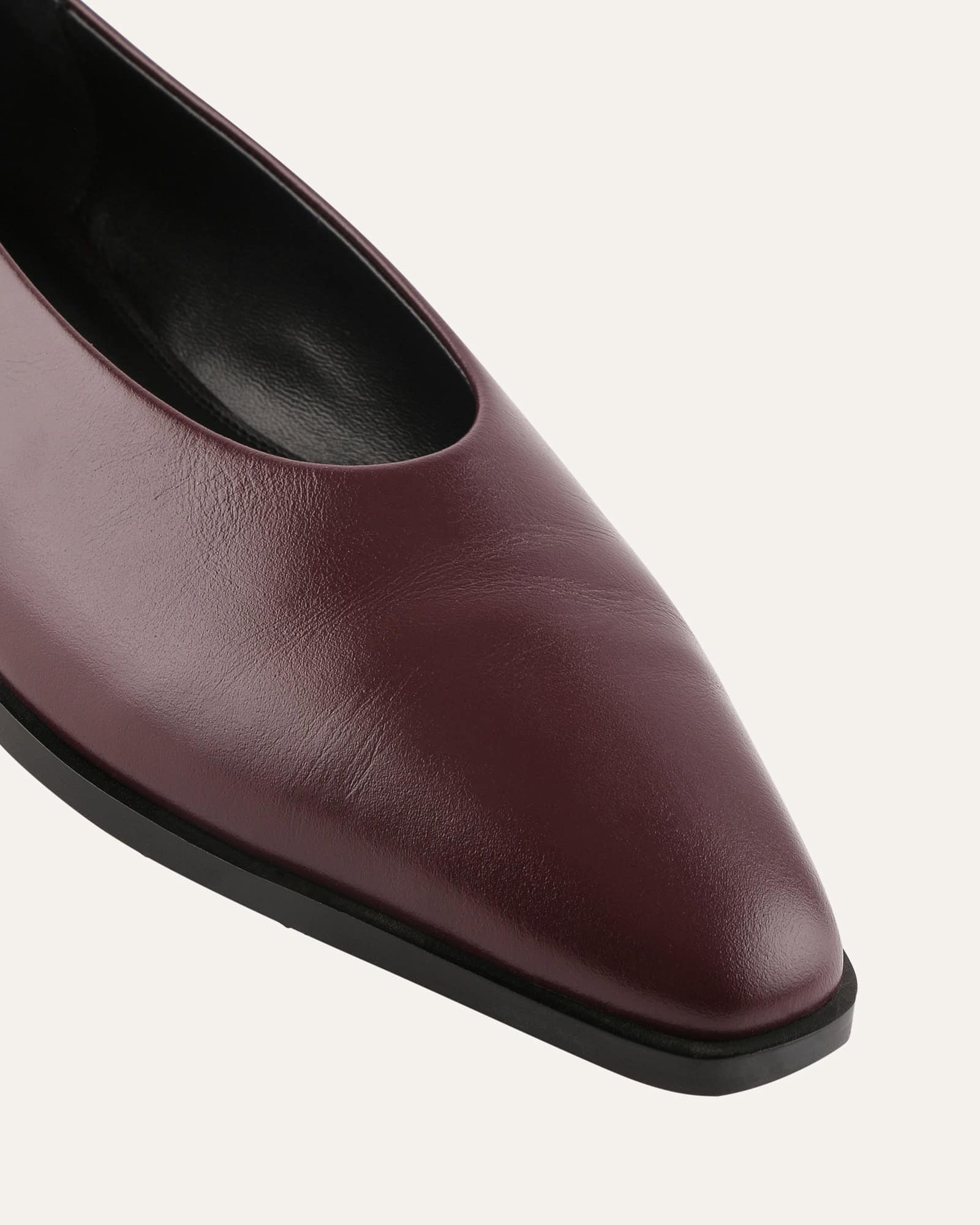 JAXON DRESS FLATS DARK MERLOT LEATHER - Image 3
