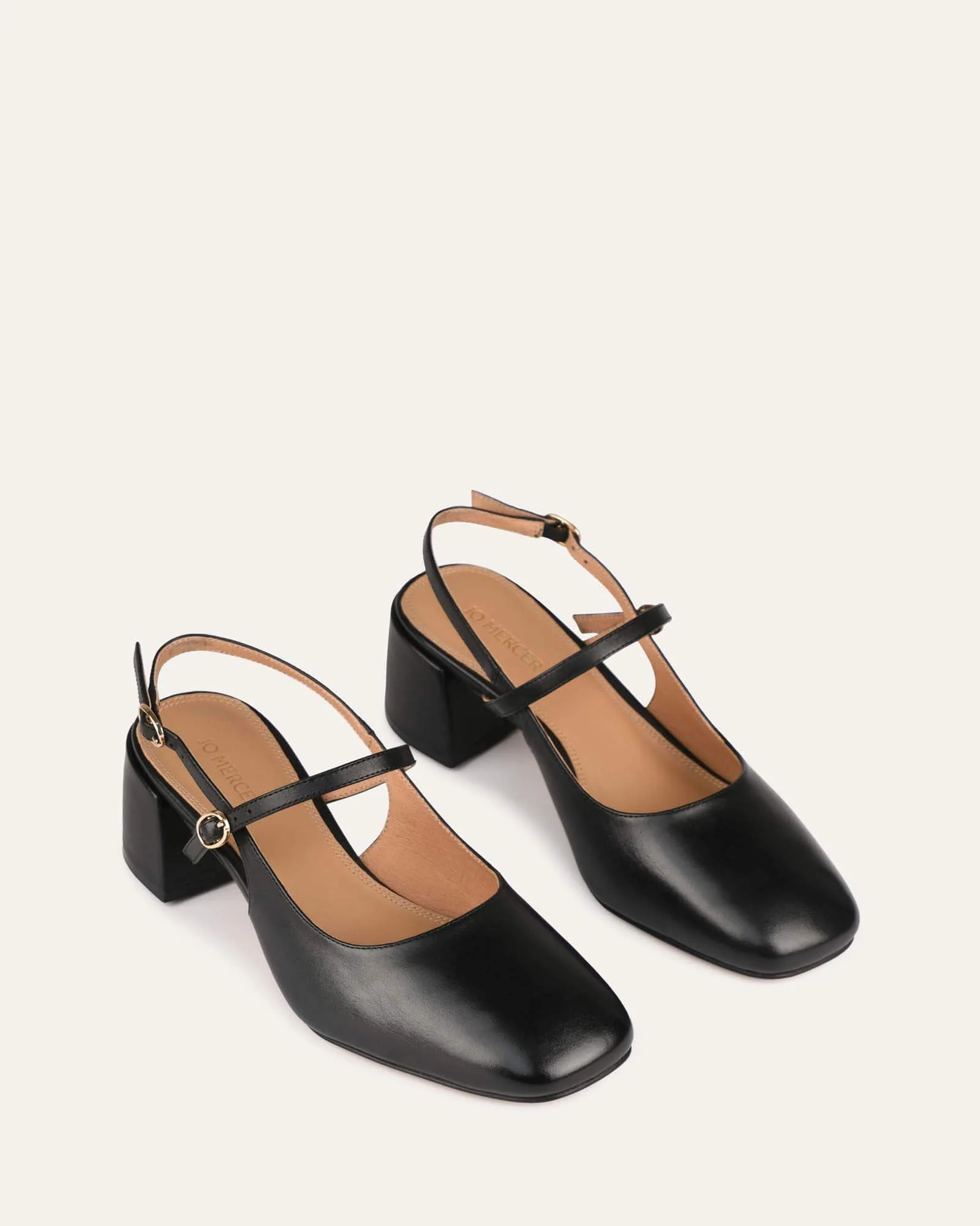 JENNA LOW HEELS BLACK LEATHER - Image 3