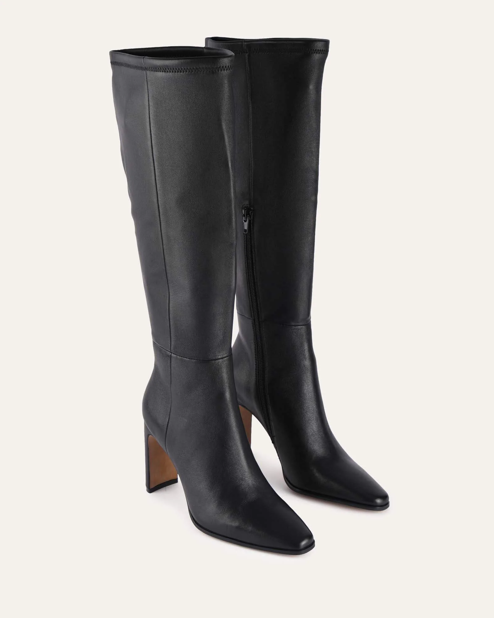 JOLENE KNEE BOOTS BLACK LEATHER - Image 3