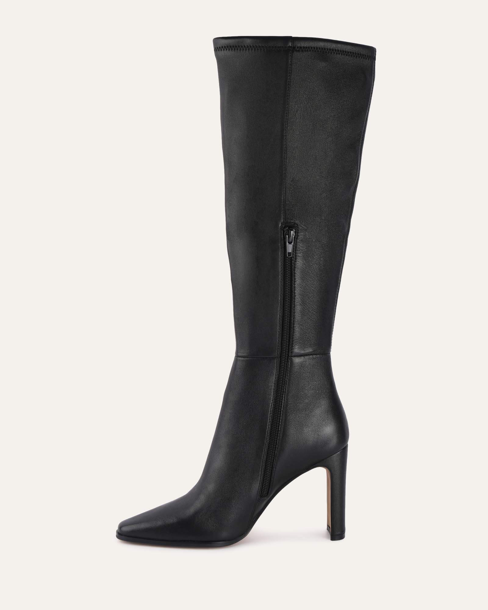 JOLENE KNEE BOOTS BLACK LEATHER - Image 6