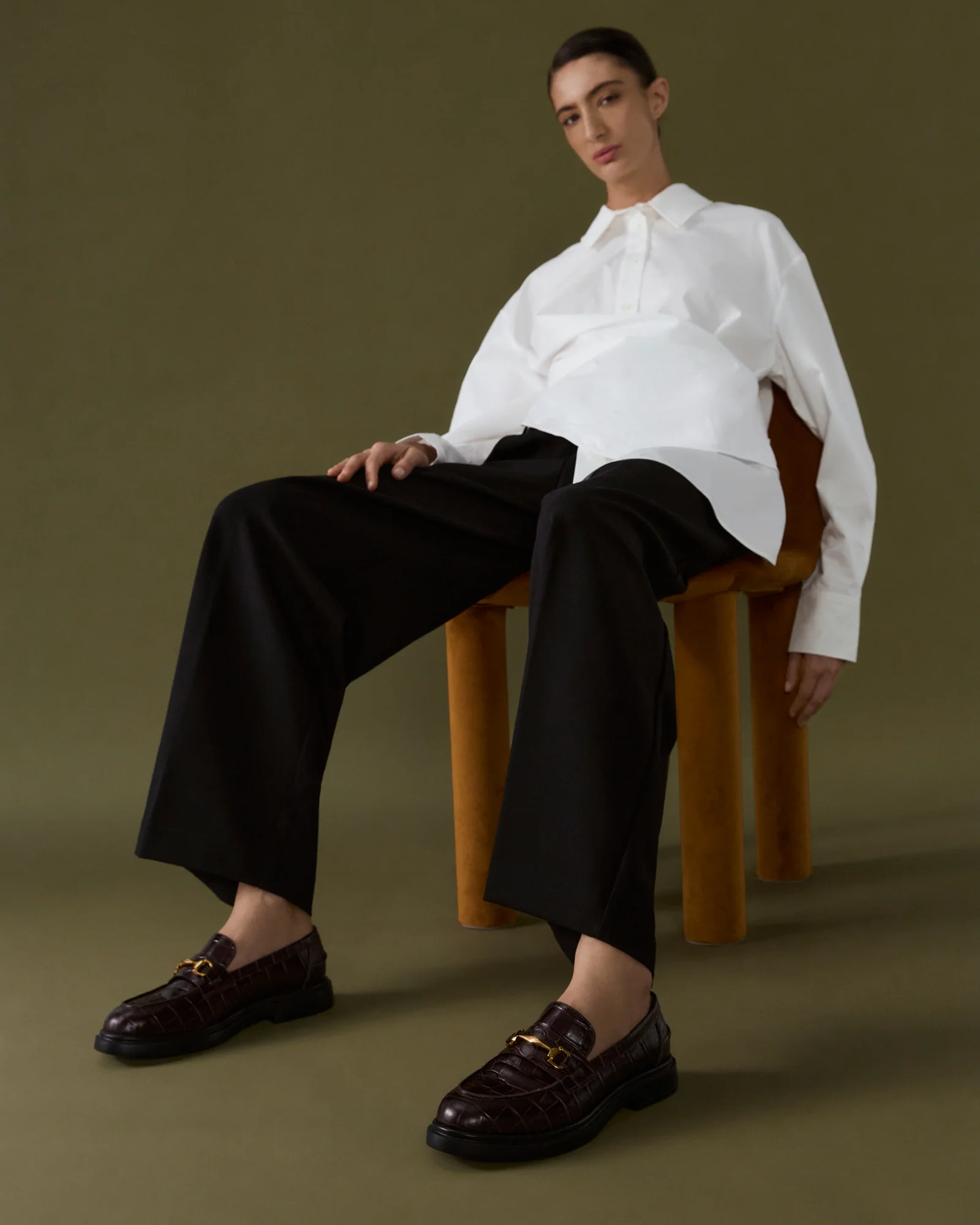 JULIO LOAFERS CHOCOLATE CROC - Image 9