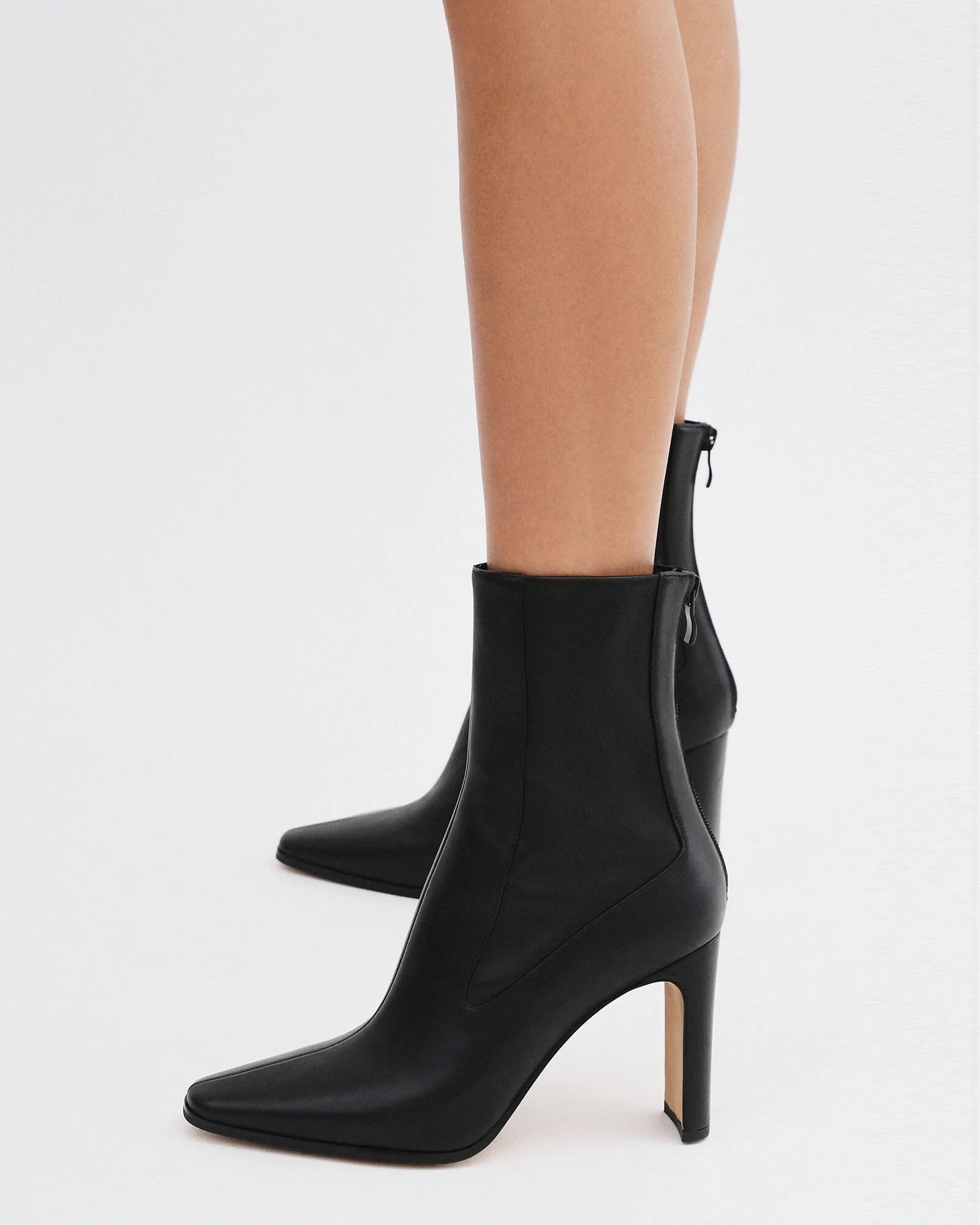 JUNE HIGH ANKLE BOOTS BLACK LEATHER - Image 7