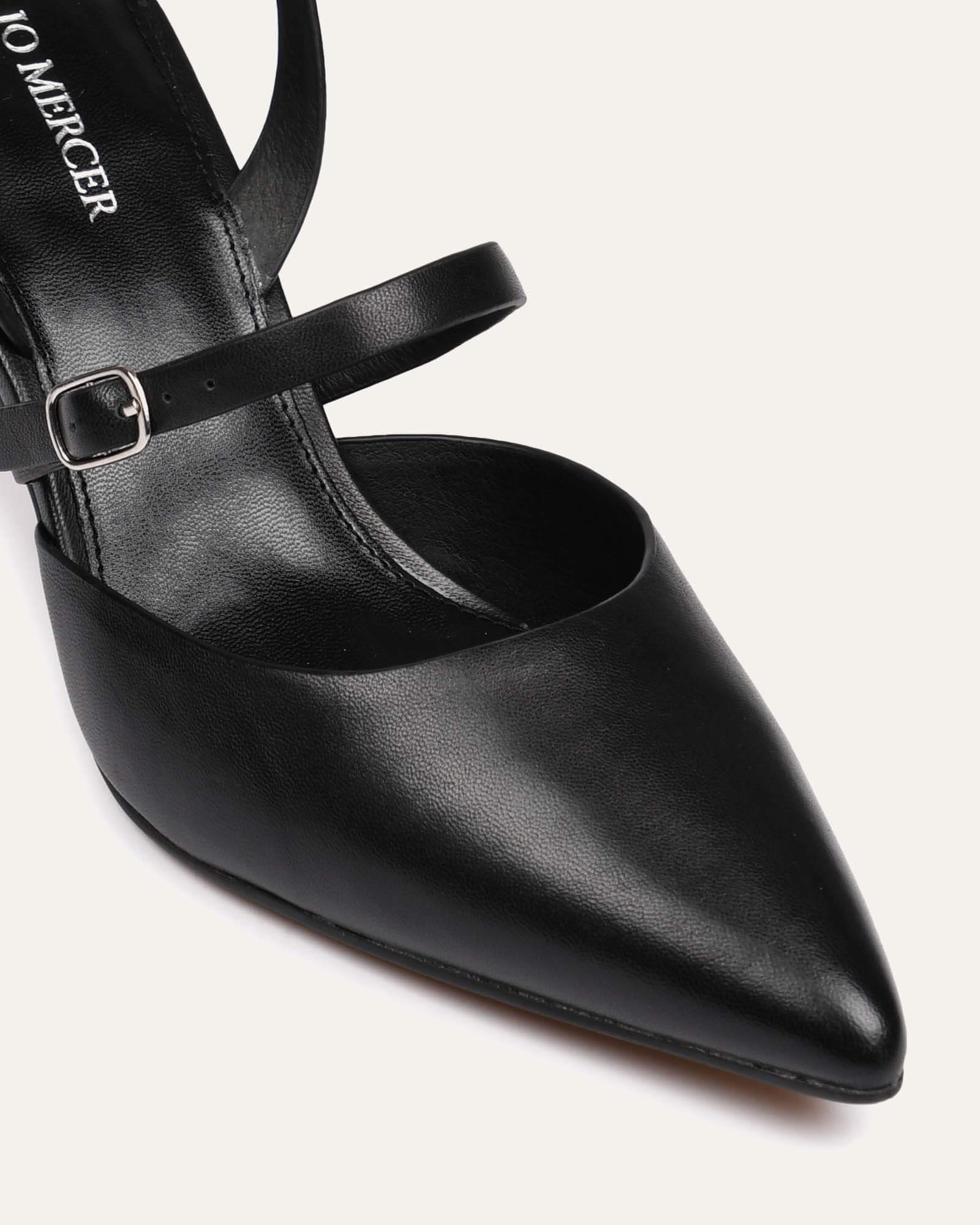 KARINA MID HEELS BLACK LEATHER - Image 4