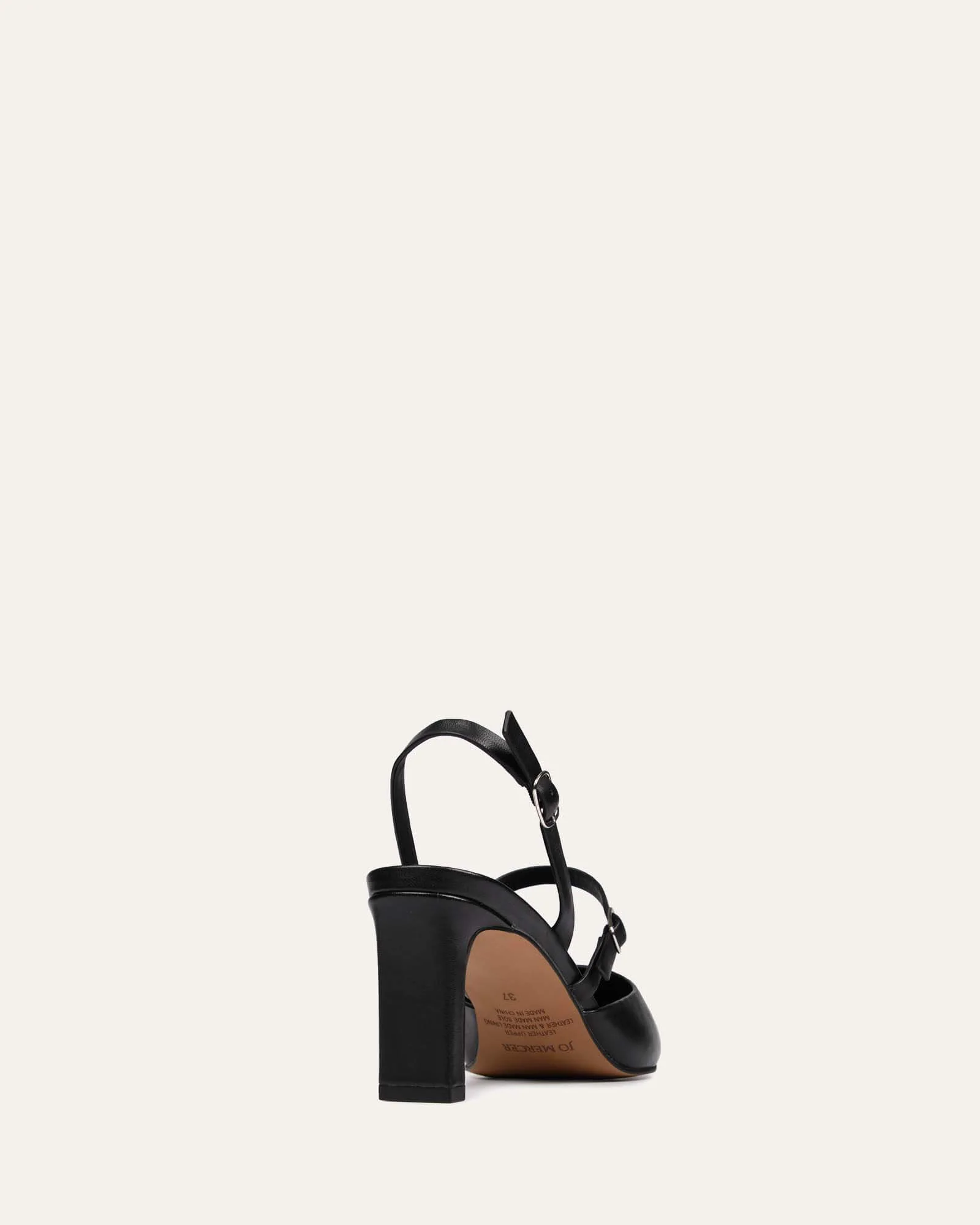 KARINA MID HEELS BLACK LEATHER - Image 5
