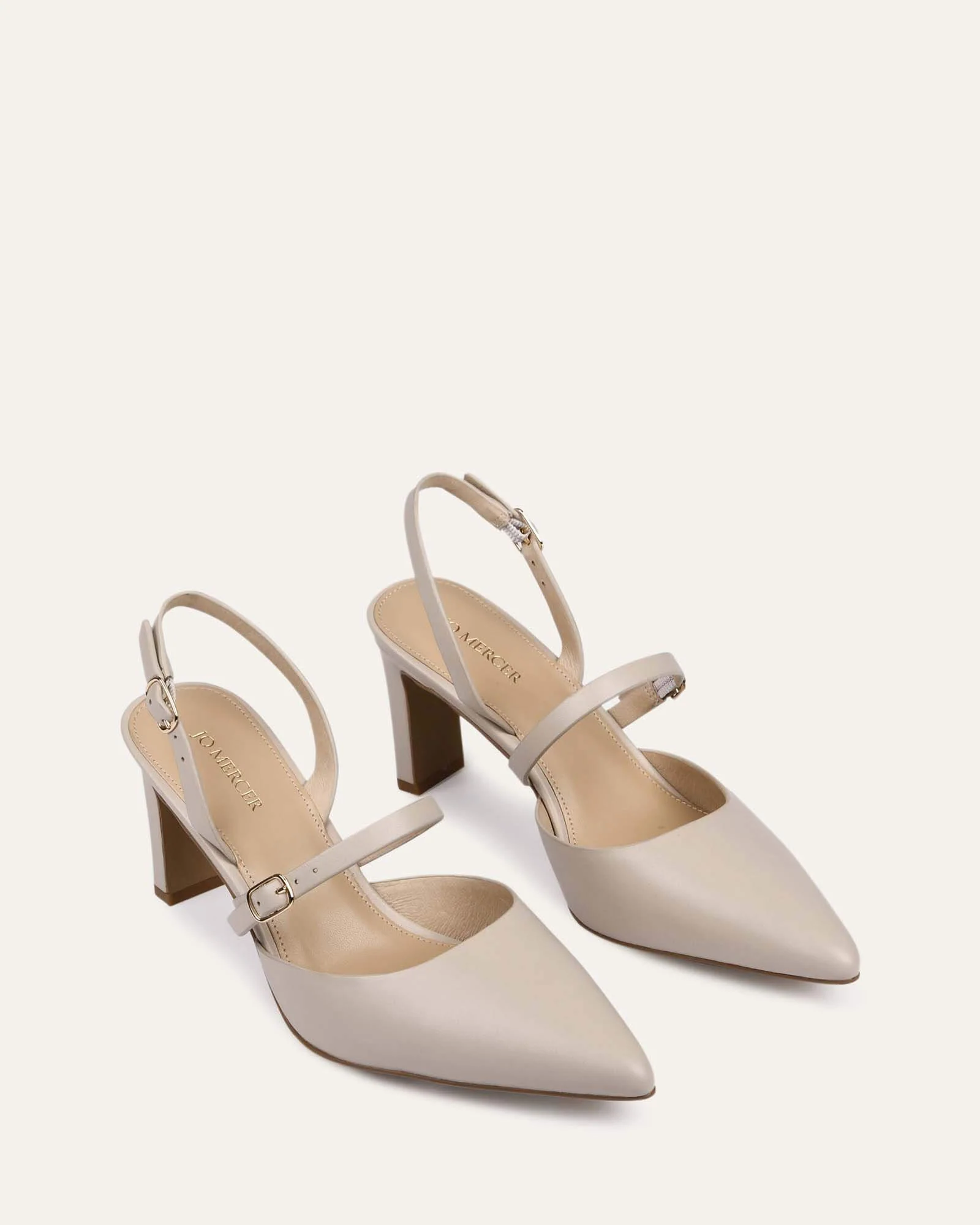 KARINA MID HEELS BONE LEATHER - Image 3