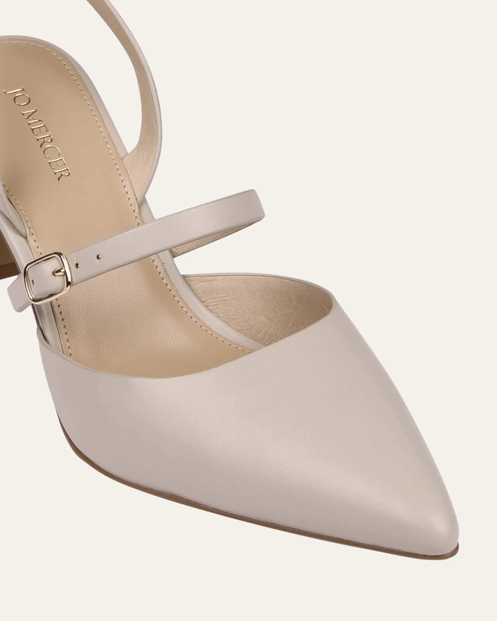 KARINA MID HEELS BONE LEATHER - Image 4