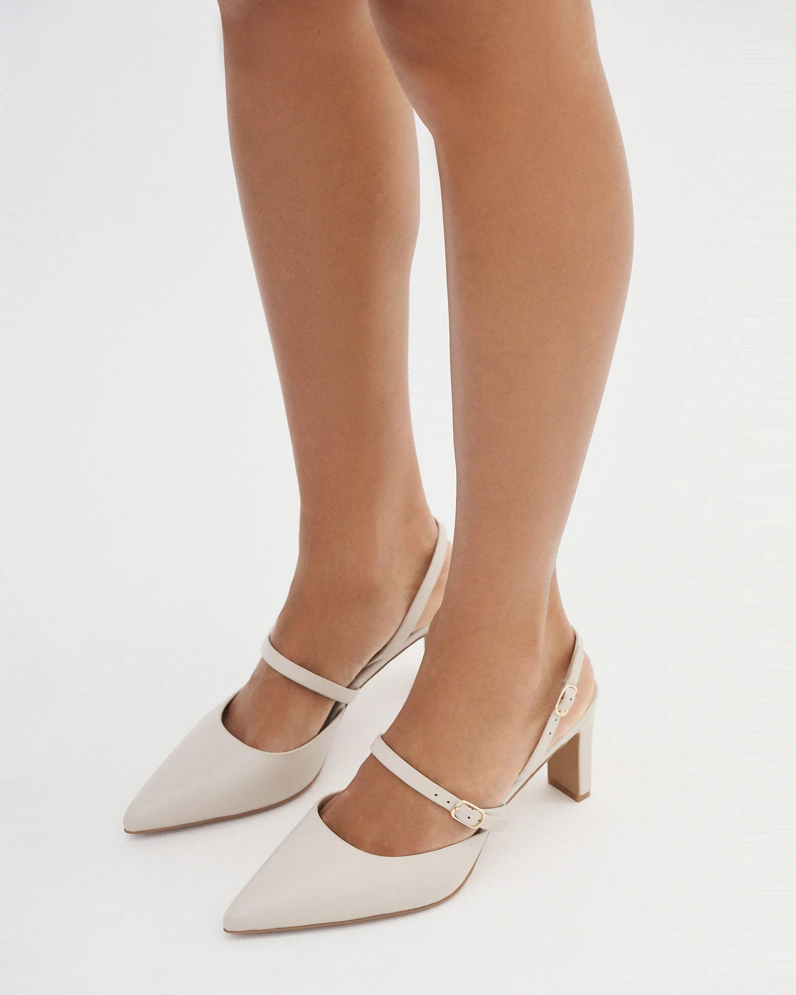 KARINA MID HEELS BONE LEATHER - Image 7