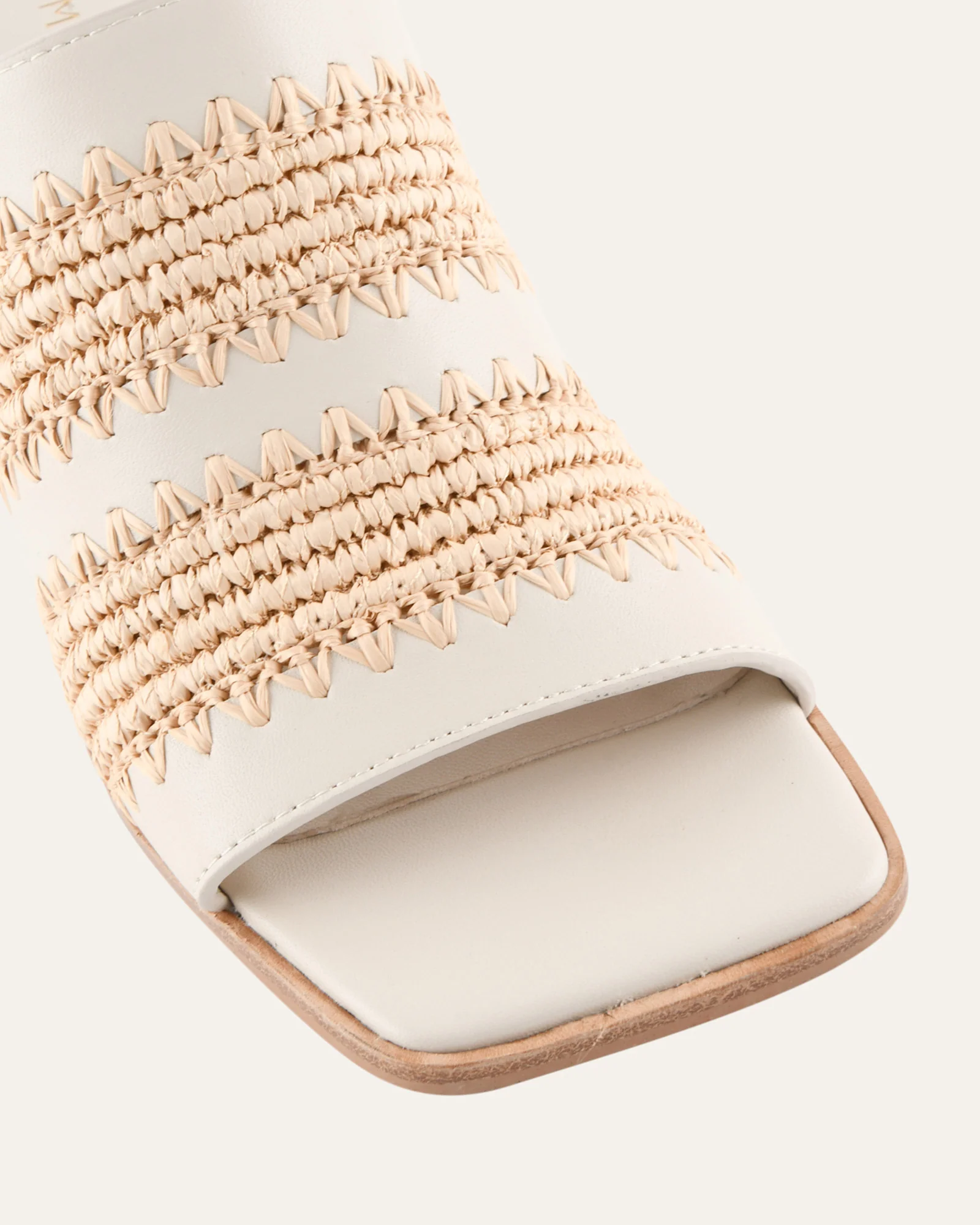 KEATING MID HEEL SANDALS OFF WHITE LEATHER - Image 4