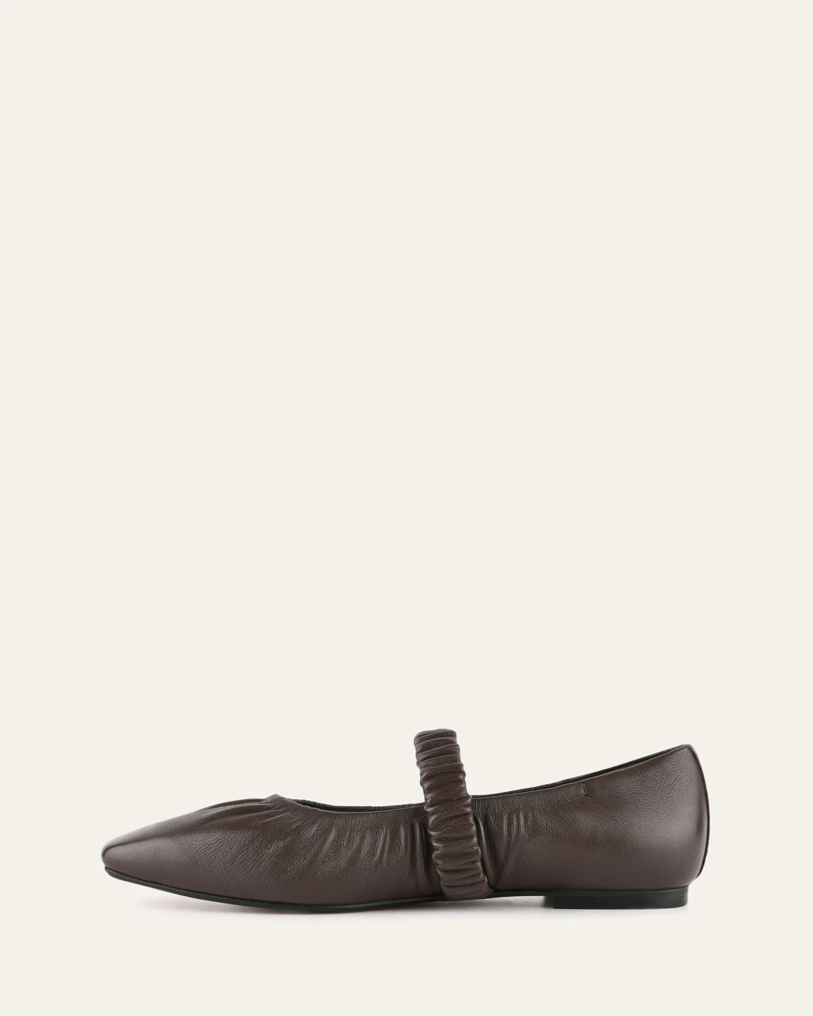 KEELY BALLET FLATS BITTER CHOC LEATHER - Image 6
