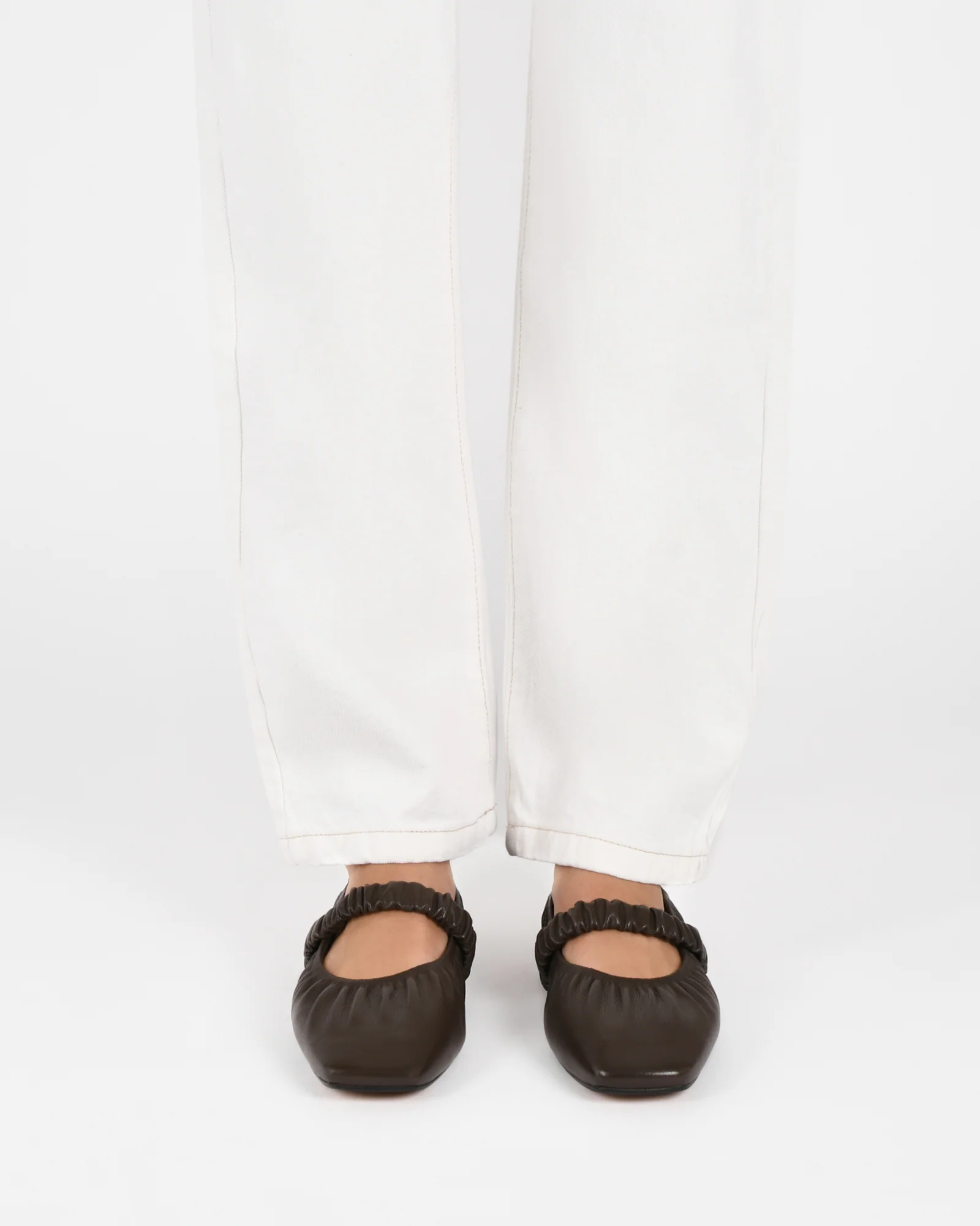 KEELY BALLET FLATS BITTER CHOC LEATHER - Image 8