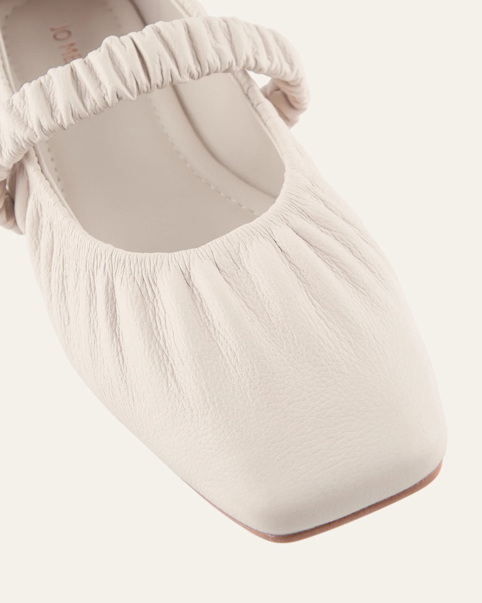KEELY BALLET FLATS OFF WHITE LEATHER - Image 4