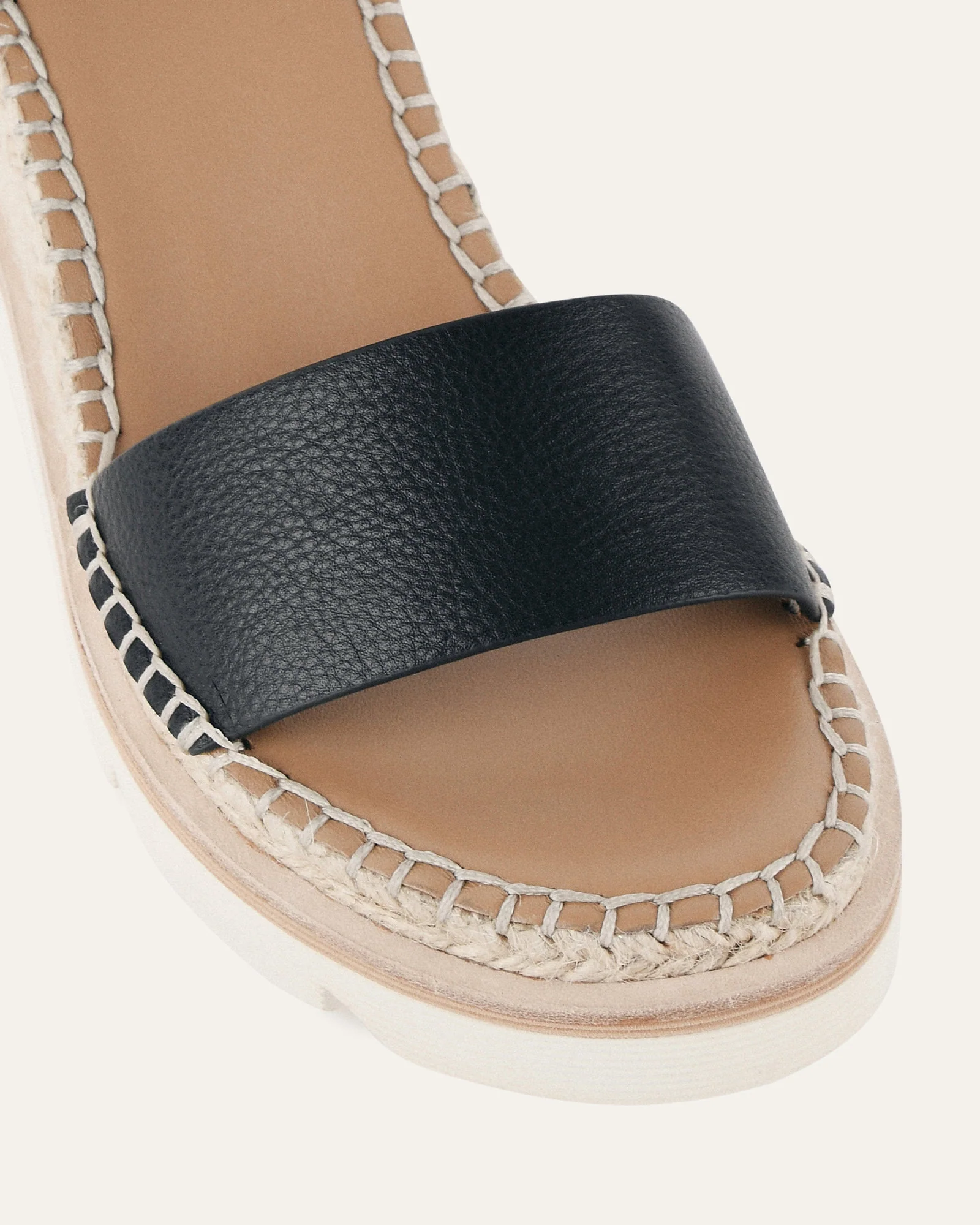 KELLY MID HEEL WEDGES BLACK WHITE - Image 4