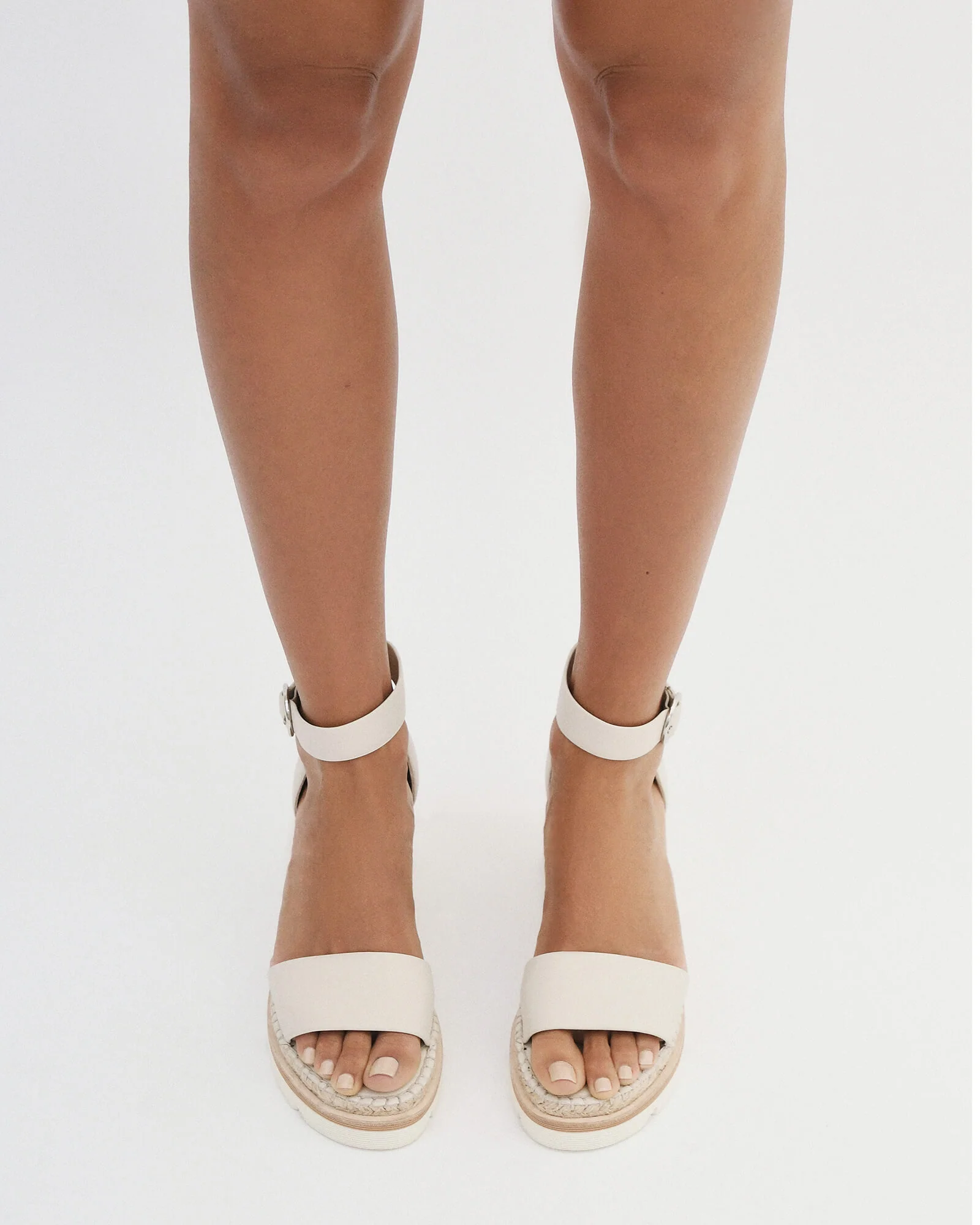 KELLY MID HEEL WEDGES BONE LEATHER - Image 7
