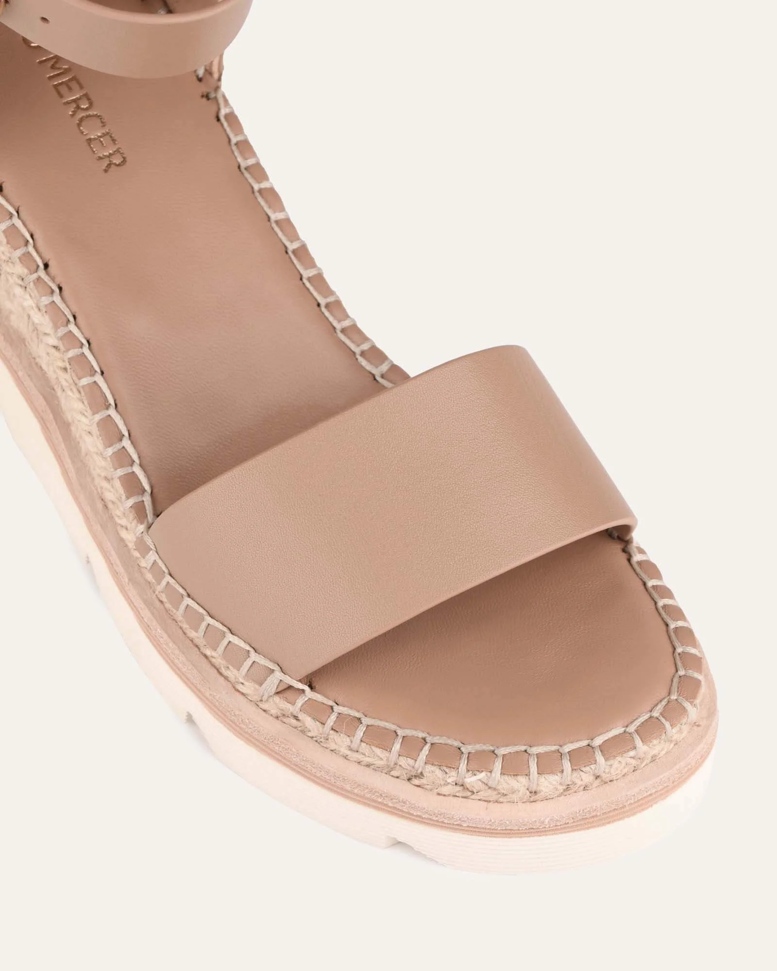KELLY MID HEEL WEDGES TAN LEATHER - Image 4