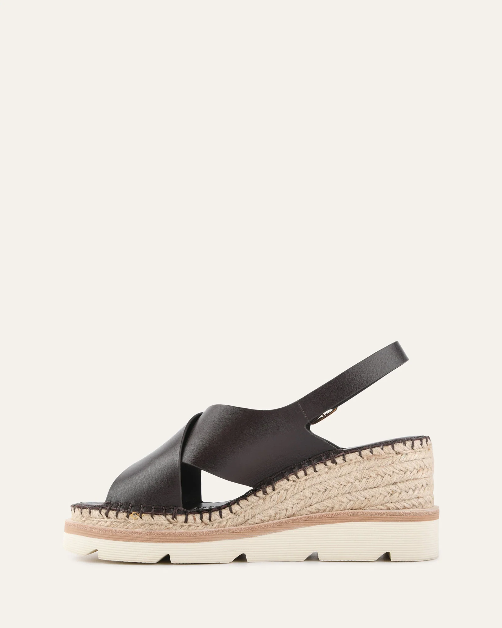 KIMBERLEY MID WEDGE SANDALS BITTER CHOC LEATHER - Image 6