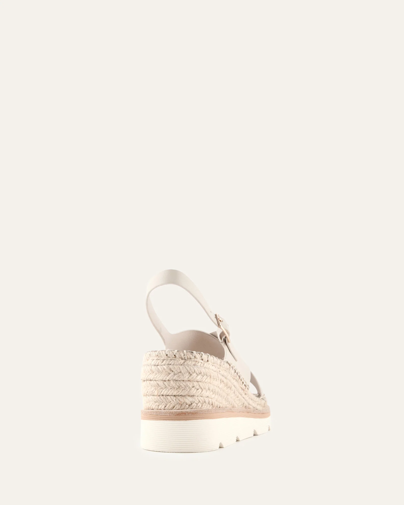 KIMBERLEY MID WEDGE SANDALS BONE LEATHER - Image 5