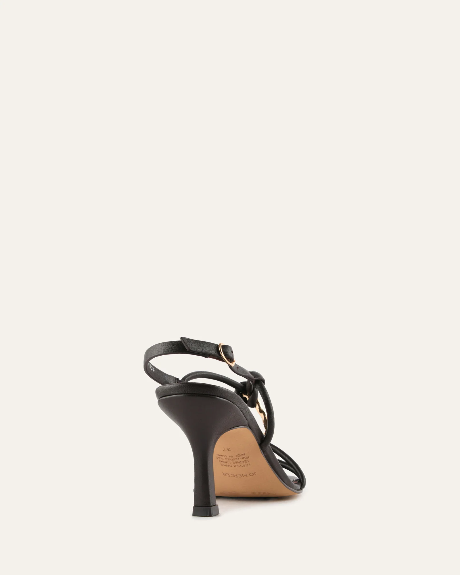 KNIGHT MID HEEL SANDALS BITTER CHOC LEATHER - Image 5