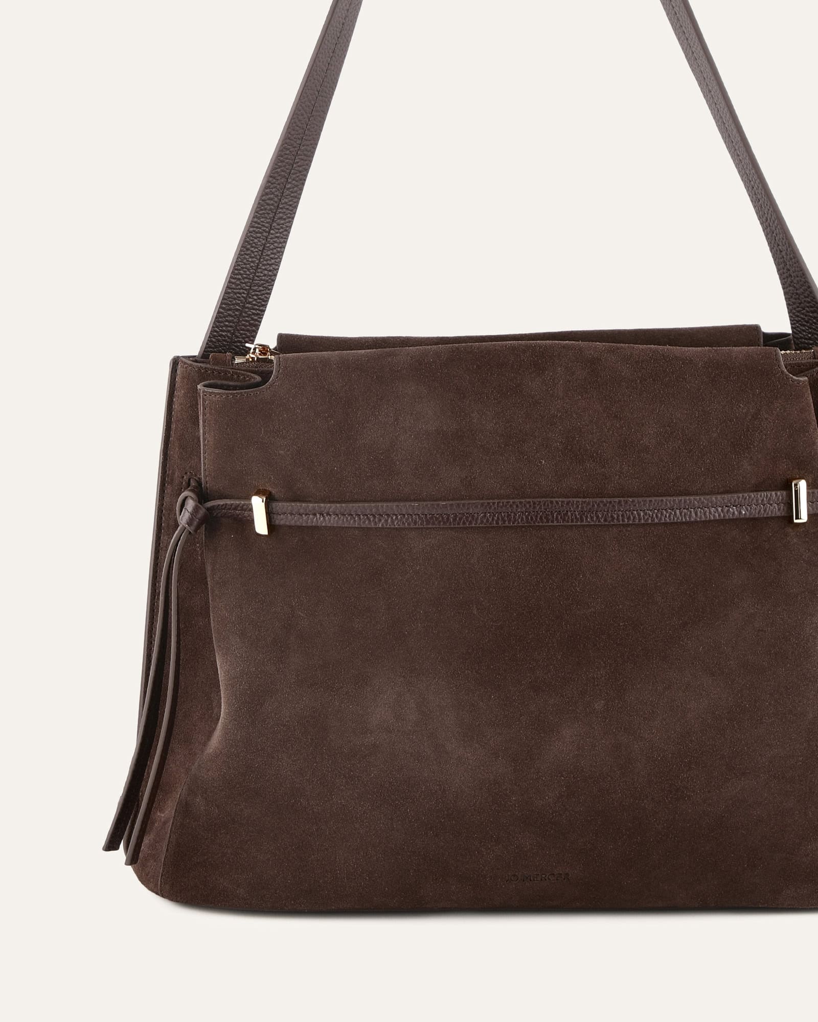 KORA TOTE BAG BITTER CHOC SUEDE - Image 3