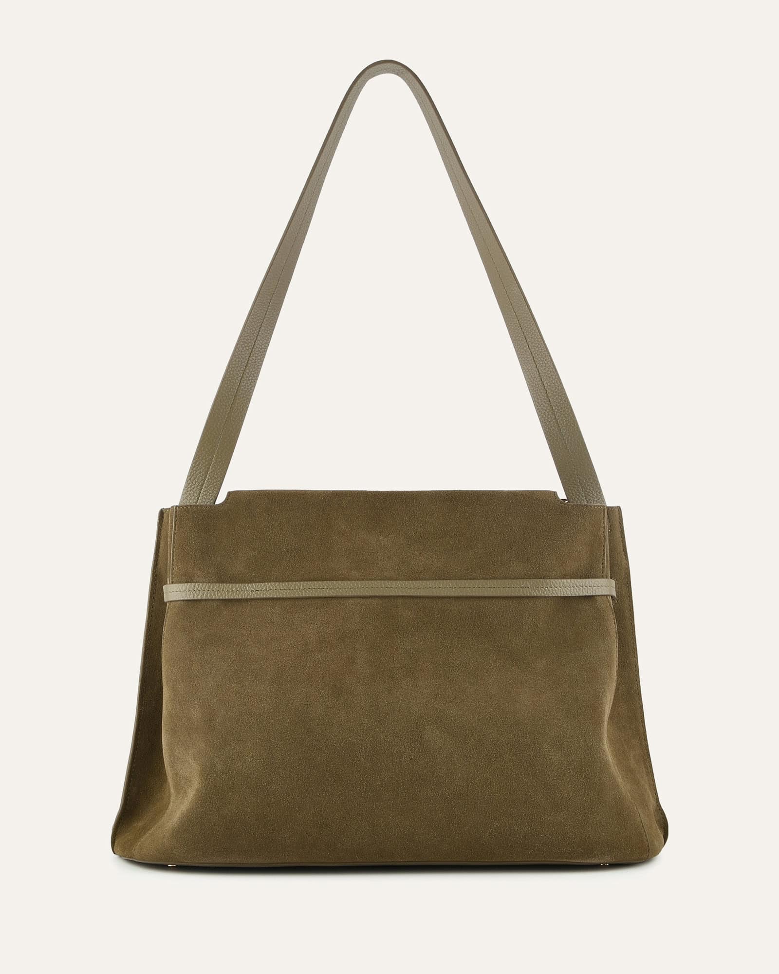 KORA TOTE BAG OLIVE SUEDE - Image 4