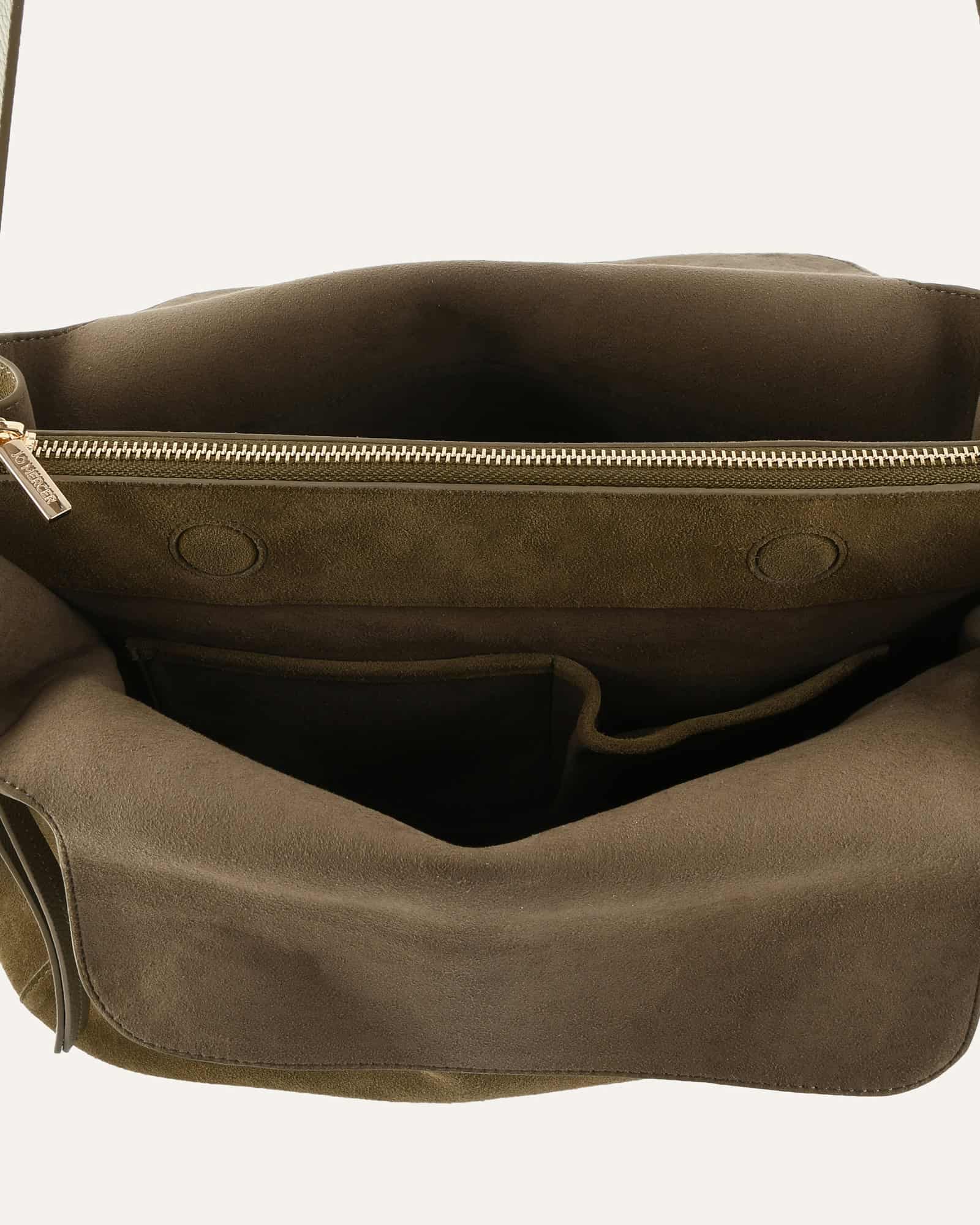 KORA TOTE BAG OLIVE SUEDE - Image 5