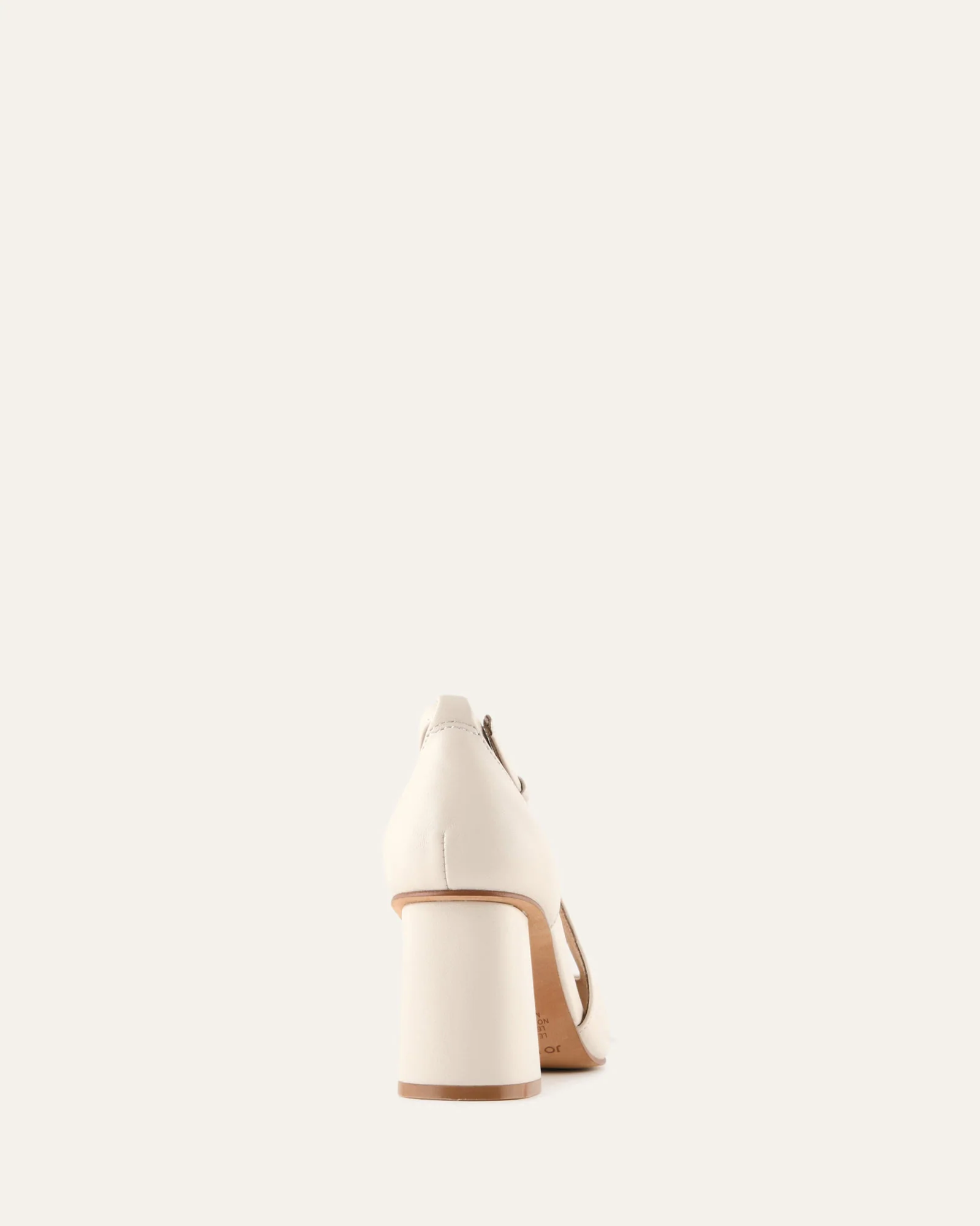 LAINEY MID HEELS OFF WHITE LEATHER - Image 4