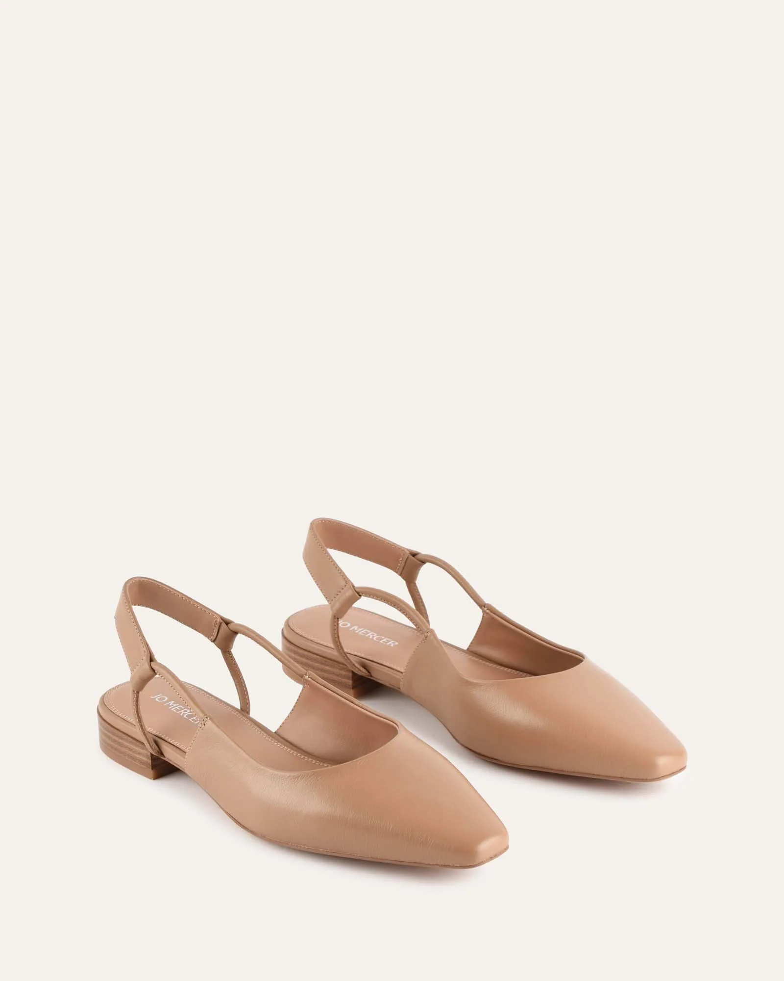LARISSA DRESS FLATS TAN LEATHER - Image 3